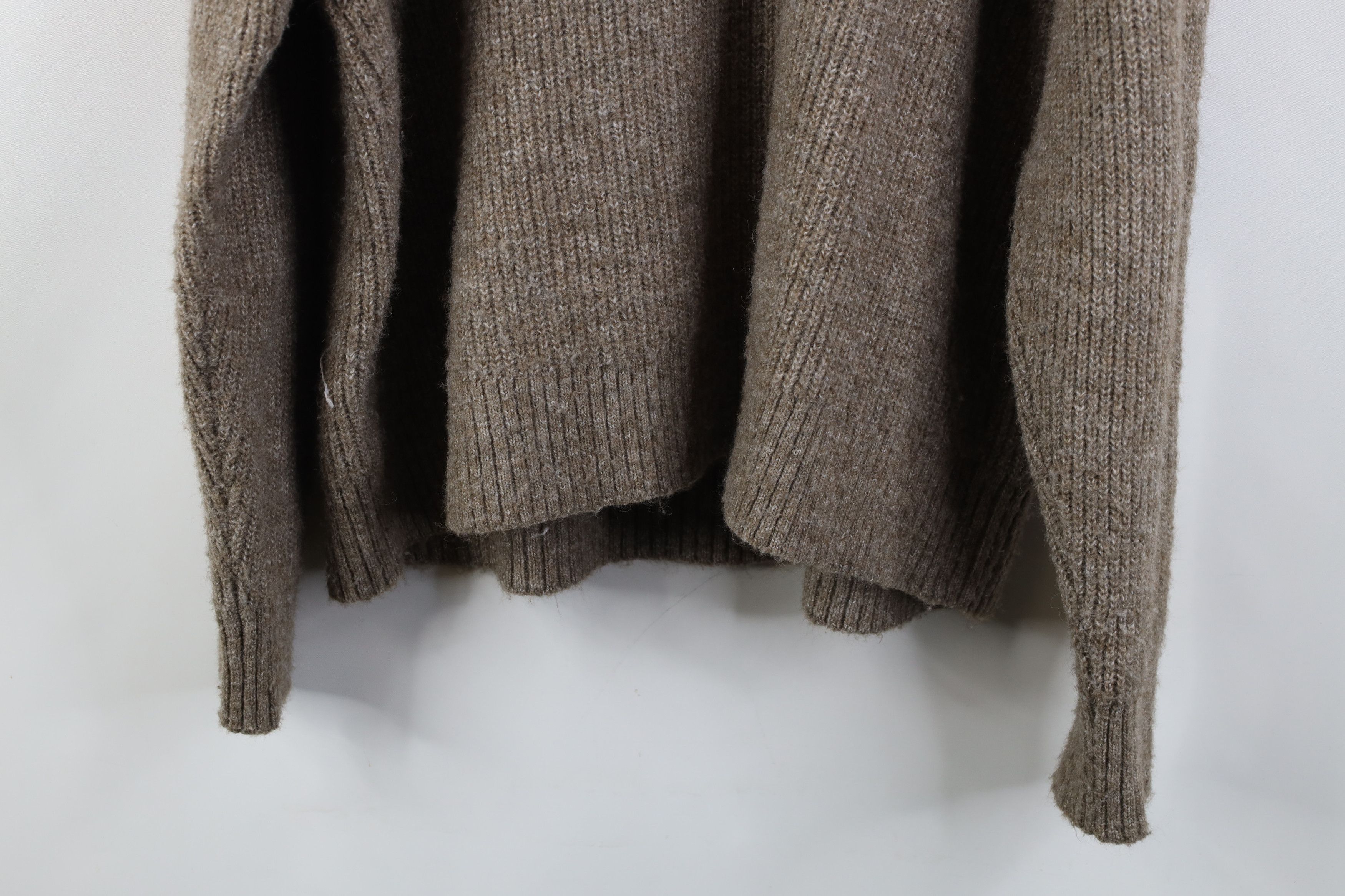 Vintage Vintage 90s Y2K Streetwear Soft Ribbed Knit Sweater Beige Size XXL / US 16-18 / IT 52-54 - 9 Thumbnail