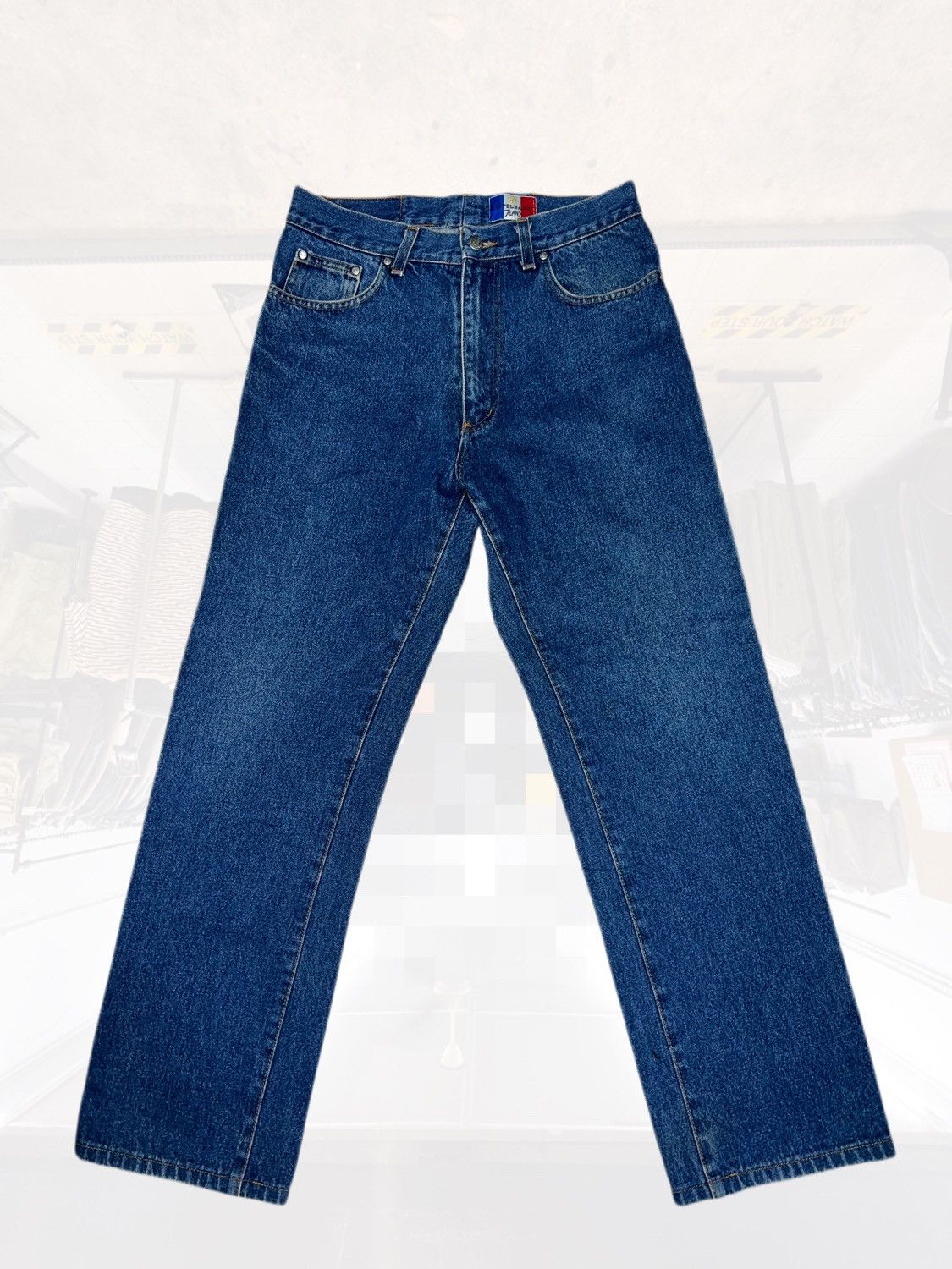Jean Charles De Castelbajac × Le Grande Bleu (L.G.B.) × Vintage Vintage 90s Castelbajac Blue Wash Flared Jeans Size US 29 - 2 Thumbnail