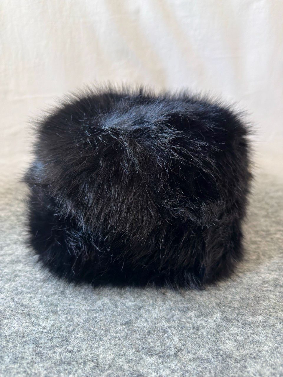 Other Black Rabbit Fur Winter Hat - Unisex Size ONE SIZE - 2 Thumbnail