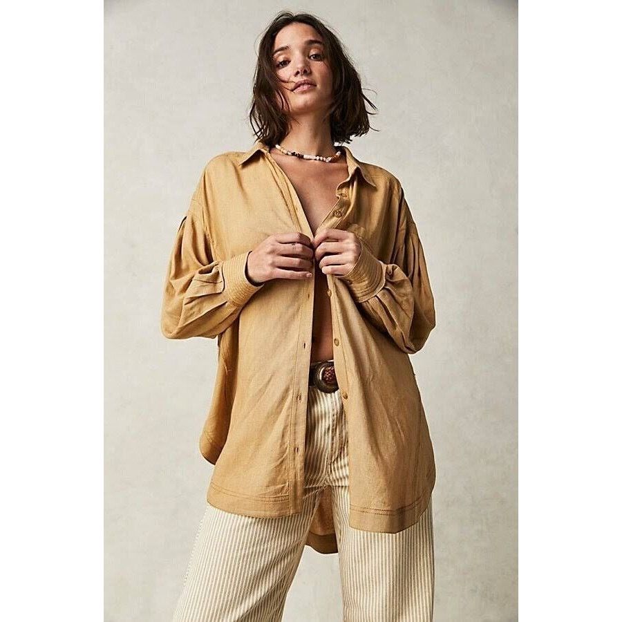 Free People New Free People WTF Yin Yang Tie Dye Graphic Buttondown S Size S / US 4 / IT 40 - 3 Thumbnail