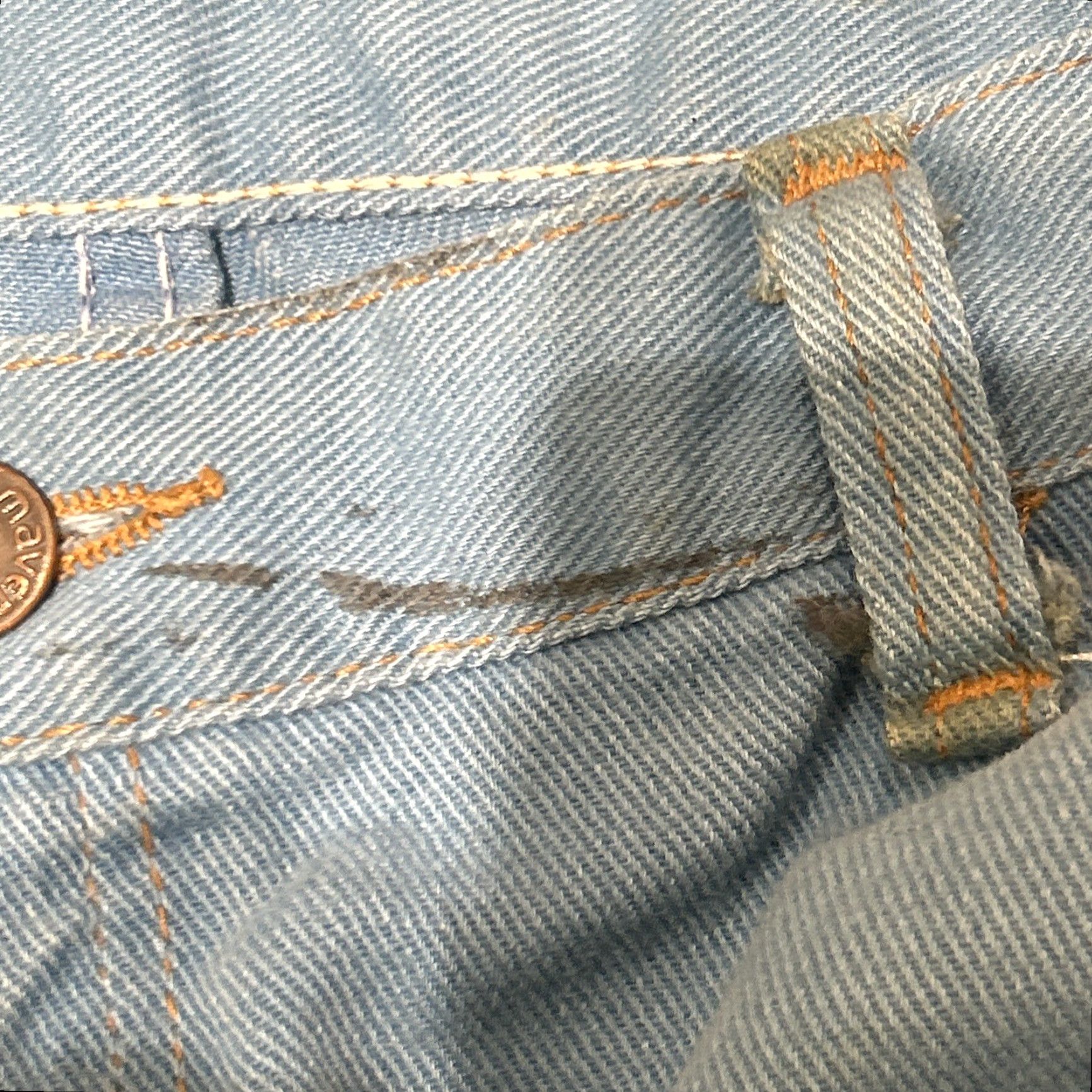 Vintage VINTAGE Maverick Jeans Denim USA 38M High Waist Blue 70s 80s Cotton Jeans Hippy Mens Size 26" / US 2 / IT 38 - 6 Thumbnail