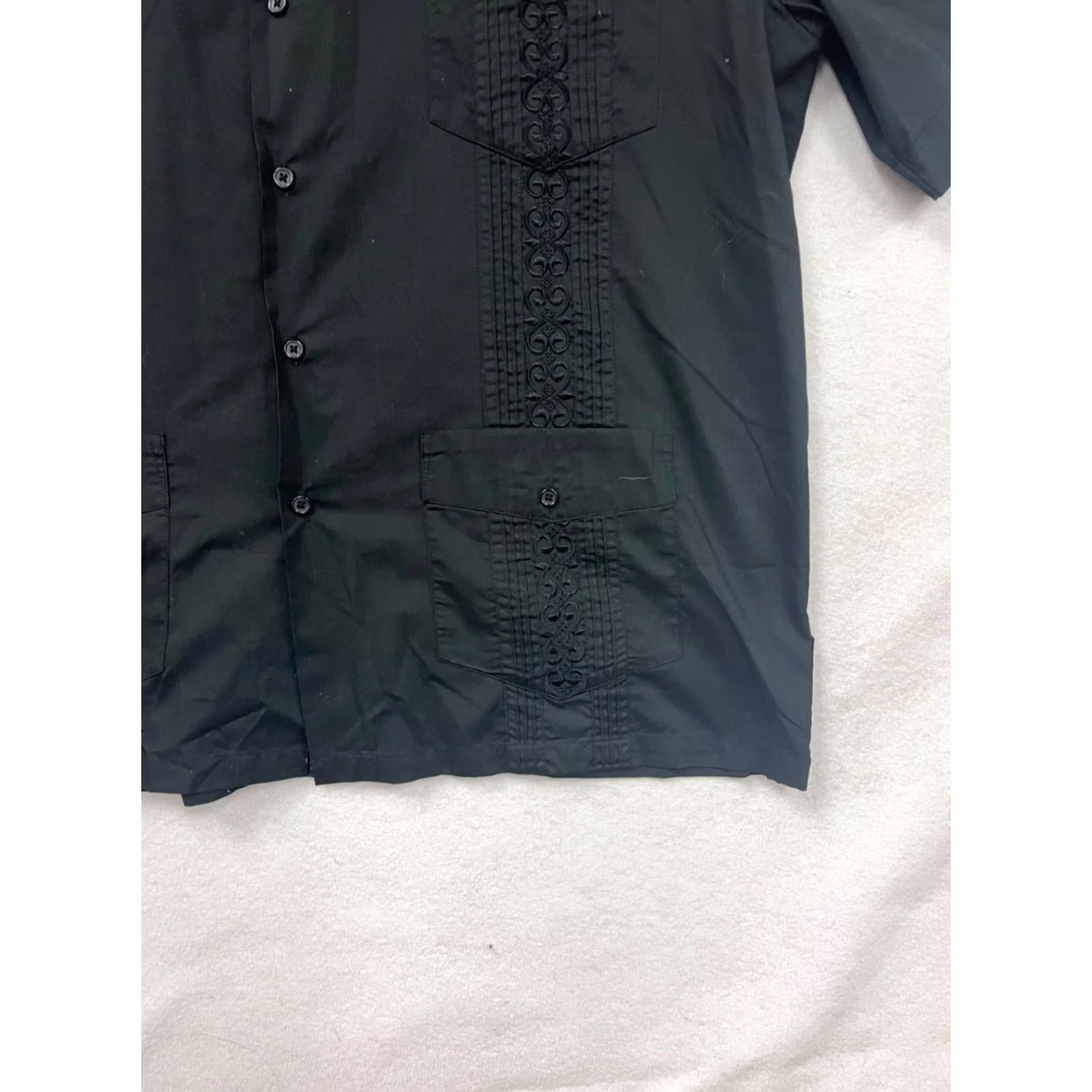 Vintage Mens Black TropiCool Guayabera Shirt XL Short Sleeve Button-Up Mens XL Black Tropicool Guayabera Shirt Short Sleeve Button-Up Size US XL / EU 56 / 4 - 5 Thumbnail