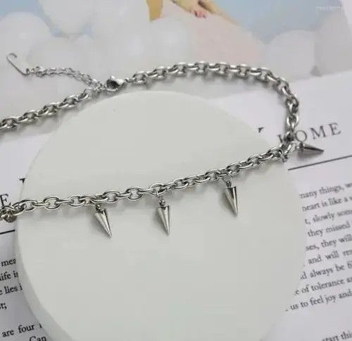 Japanese Brand Unisex punk pendant choker chain spike necklace vintage rock Size ONE SIZE - 4 Thumbnail