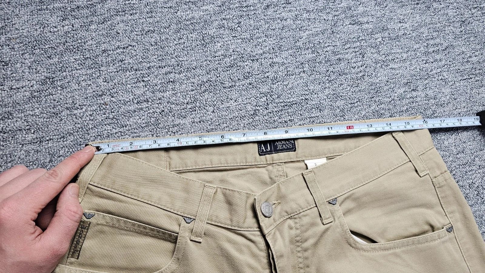 Armani Armani Jeans AJ Chino Straight Pants W34 Beige Italy Eagle Size US 34 / EU 50 - 13 Thumbnail