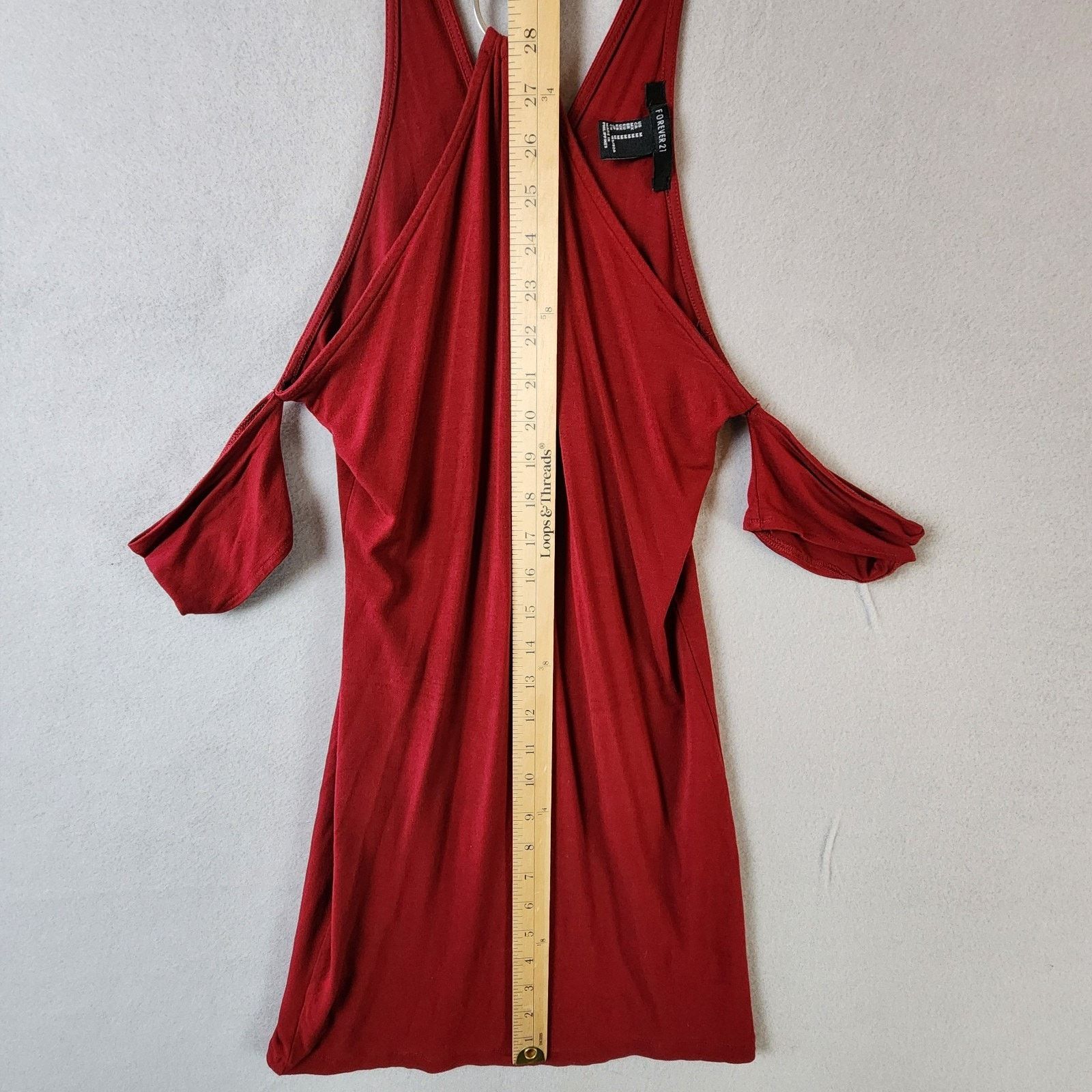 Forever 21 Forever 21 Halter Ring Cut-Out Mini Dress Medium Red Size M / US 6-8 / IT 42-44 - 3 Thumbnail
