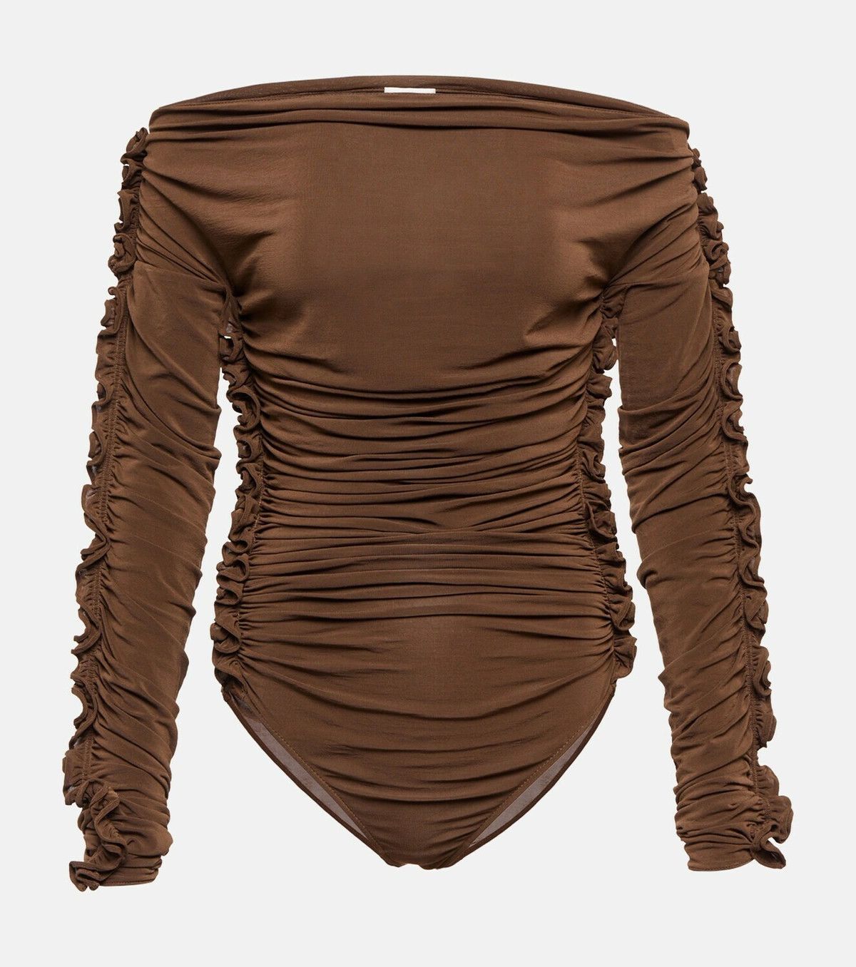 Saint Laurent Paris o1y0126 Bodysuit in Brown Size XS / US 0-2 / IT 36-38 - 1 Thumbnail