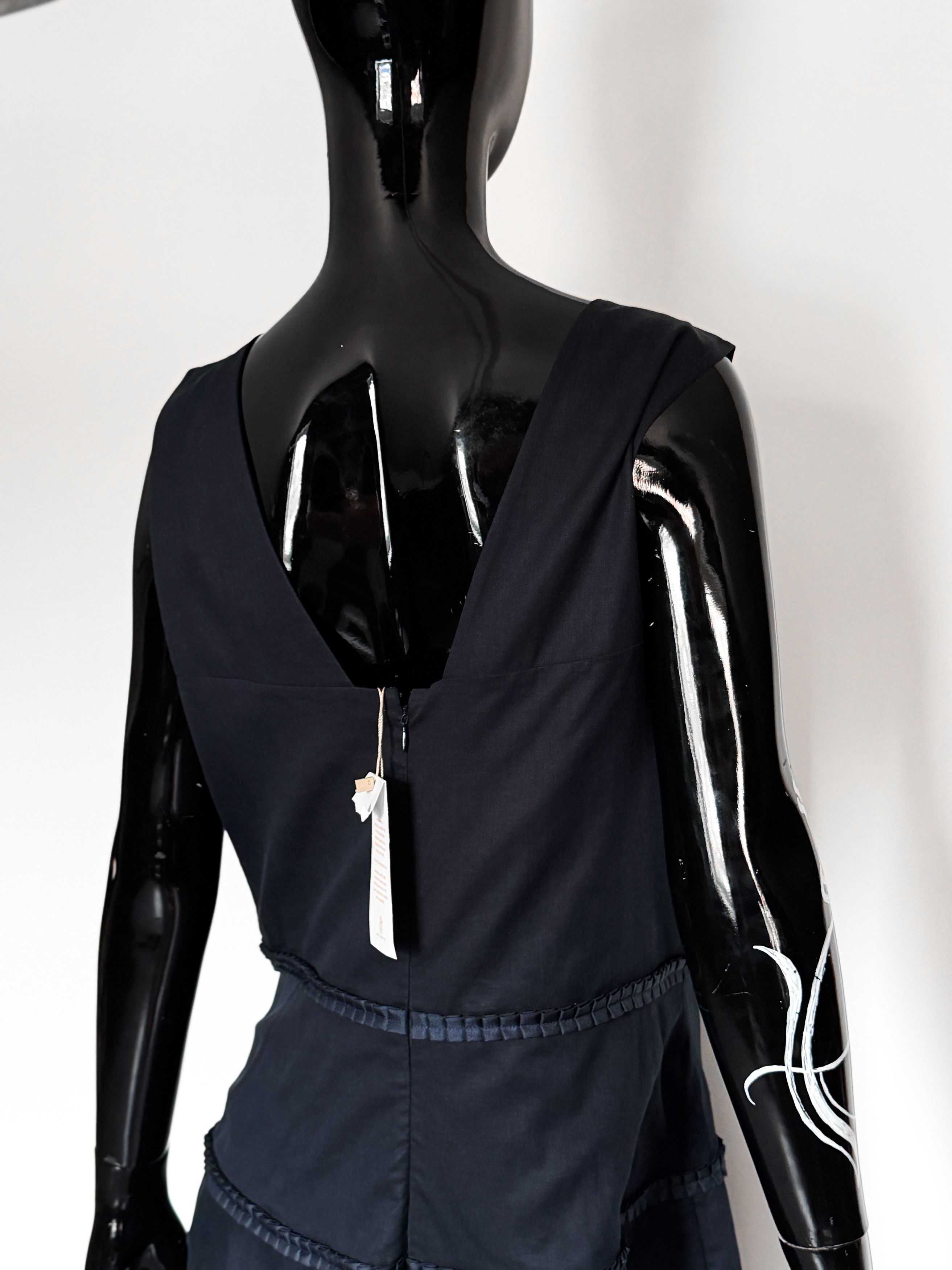 Other Varana London Luxury Navy Sleeveless Dress Cotton Lining Size L / US 10 / IT 46 - 12 Thumbnail