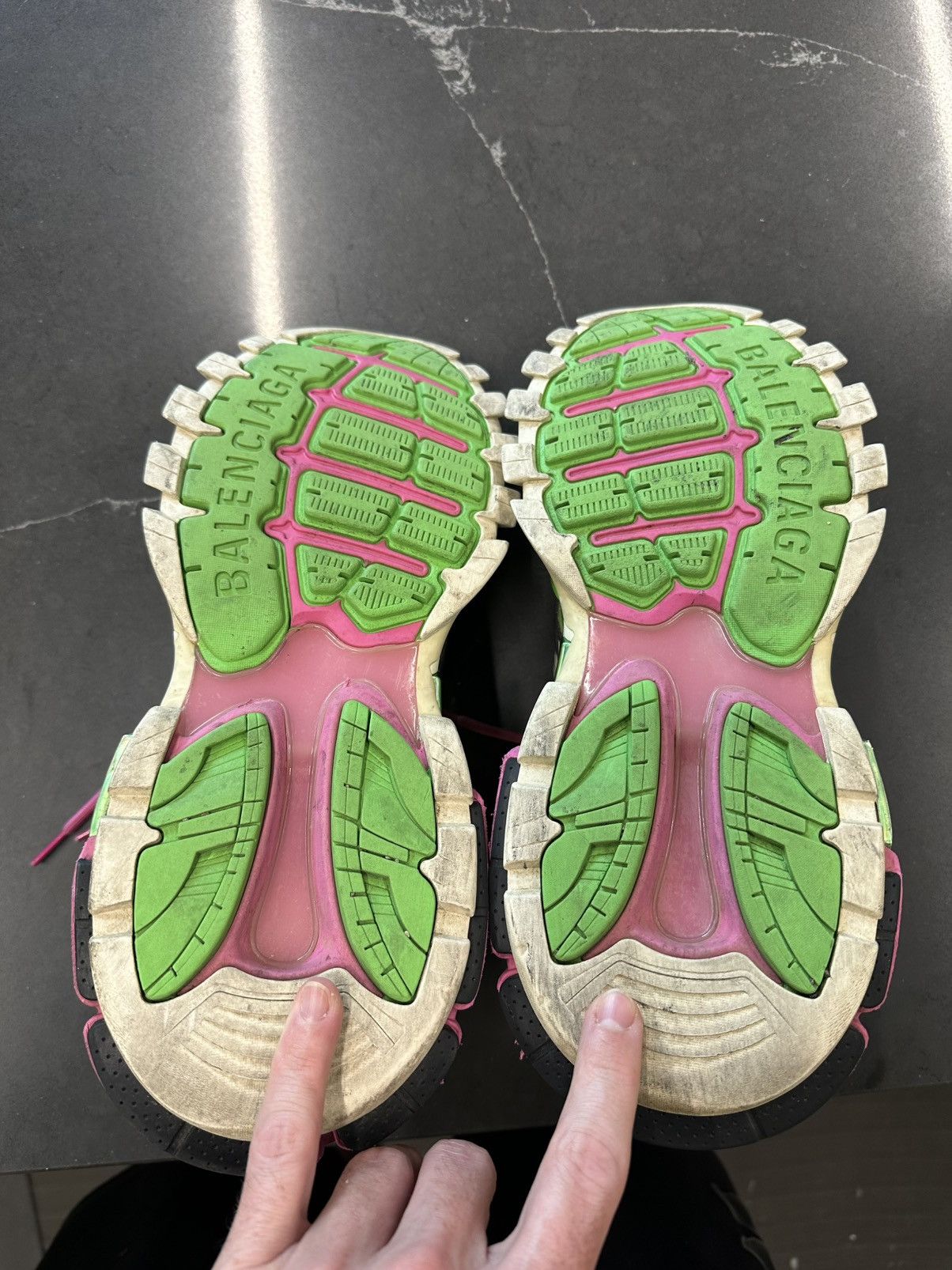 Balenciaga Balenciaga track 2.0 pink green Size US 10 / EU 43 - 6 Thumbnail