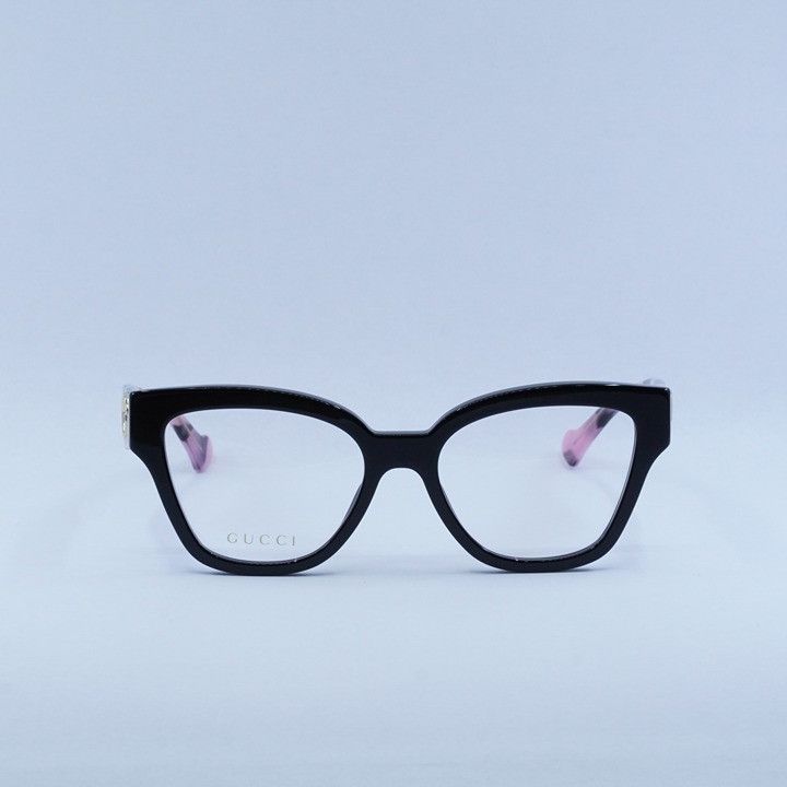 Gucci Gucci GG1424O 012 Eyeglasses Black/Pink Havana 54mm Cat Eye Size ONE SIZE - 2 Thumbnail