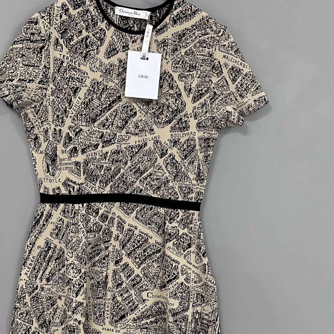 Dior Dior Paris Map Knit Dress Size 40 Size M / US 6-8 / IT 42-44 - 2 Thumbnail