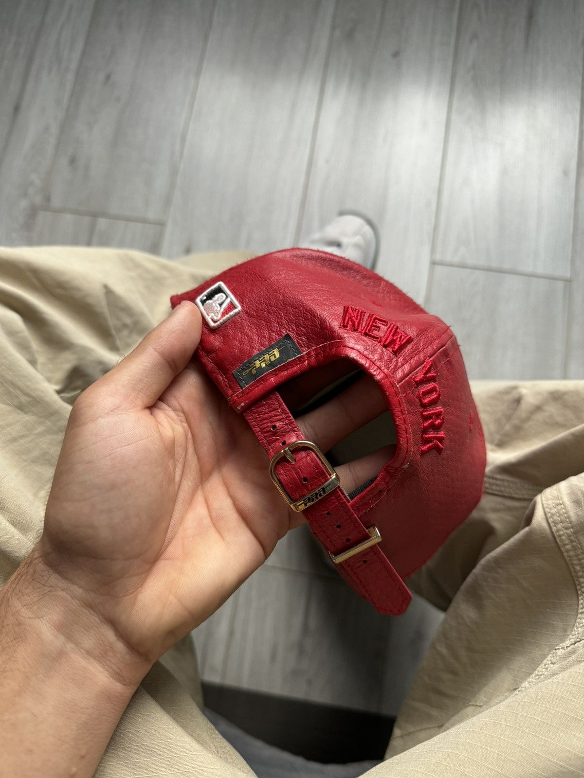 Genuine Leather × New York Yankees × Pro Standard Vintage Real Leather Cap New York Yankees Pro Standard Size 34 - 3 Thumbnail