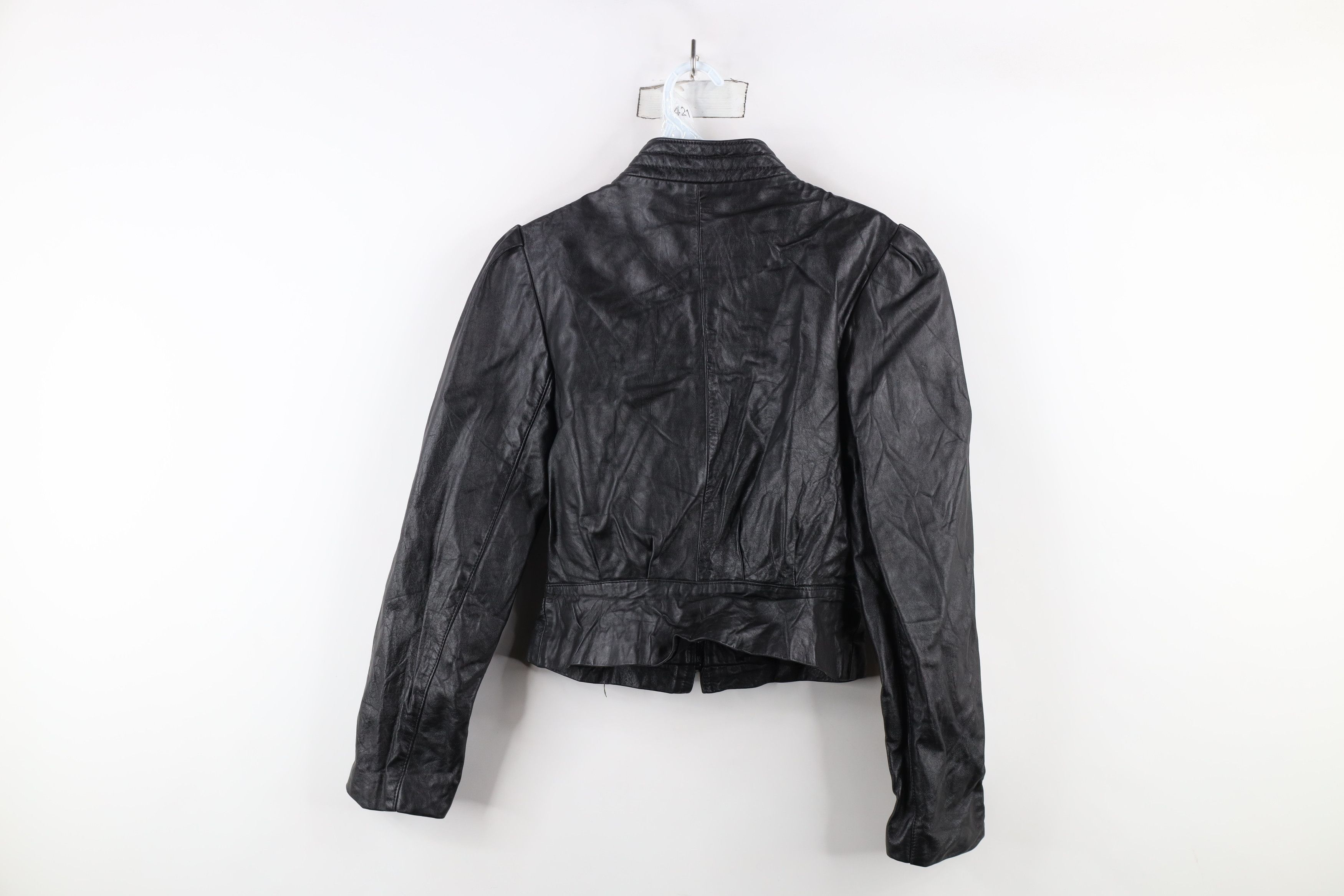 Vintage Vintage 80s 90s Streetwear Cropped Leather Bomber Jacket USA Size M / US 6-8 / IT 42-44 - 13 Thumbnail