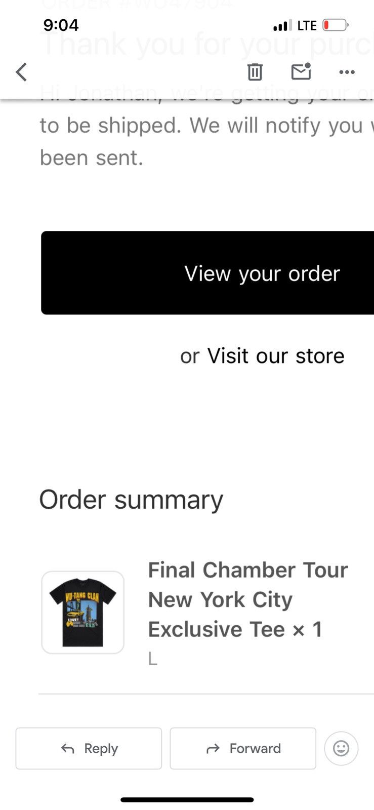 Wu-Tang Clan Wu Tang live at Madison Square Garden tee Size US L / EU 52-54 / 3 - 6 Thumbnail