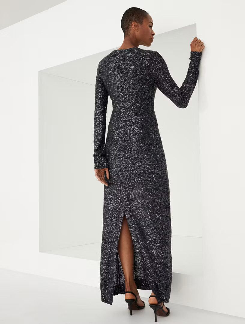Brunello Cucinelli o1w1db10825 Dress in Dark Grey Size L / US 10 / IT 46 - 3 Thumbnail