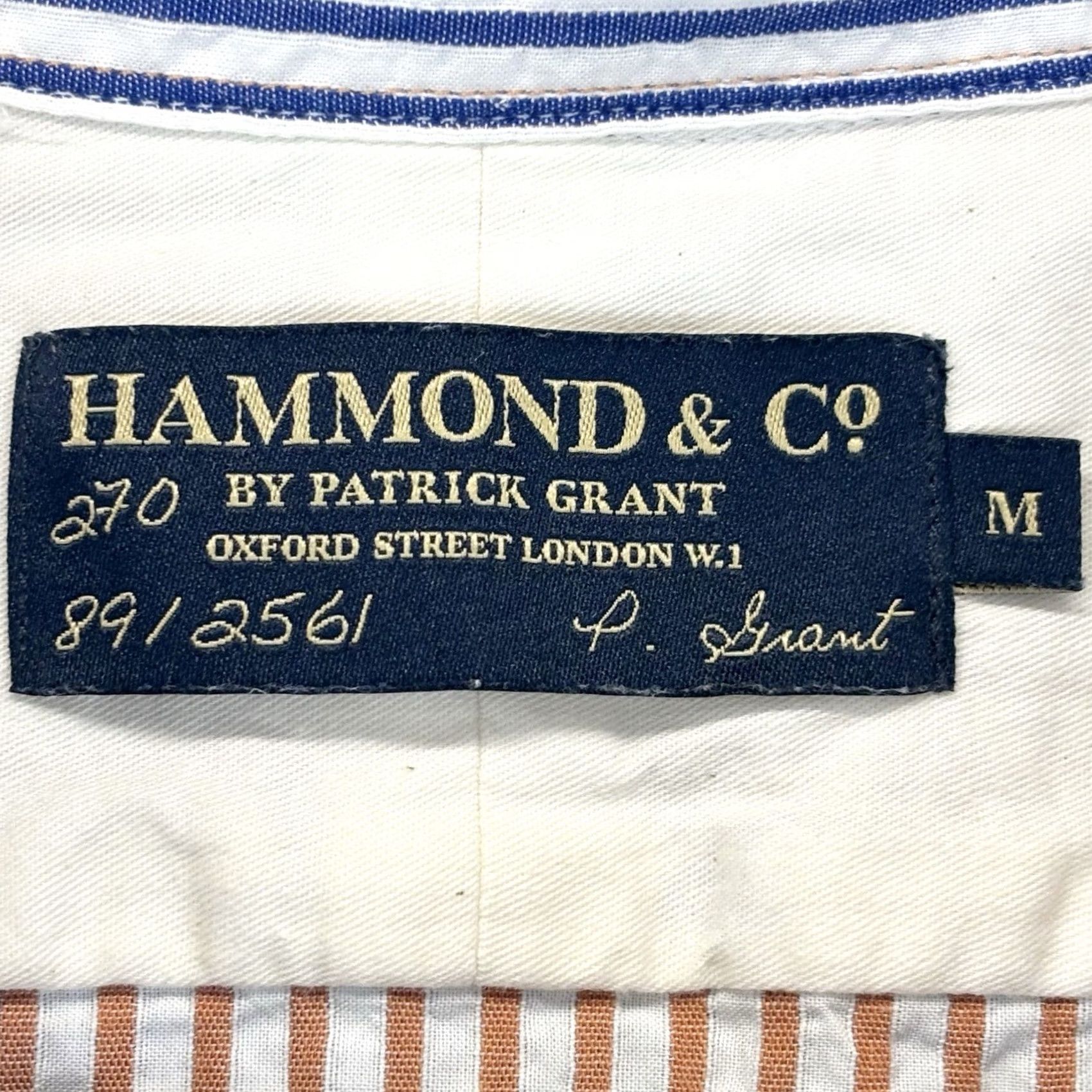 CO Hammond & Co Shirt Medium Striped Mens Blue White Short Sleeve Button-Up Size US M / EU 48-50 / 2 - 4 Thumbnail