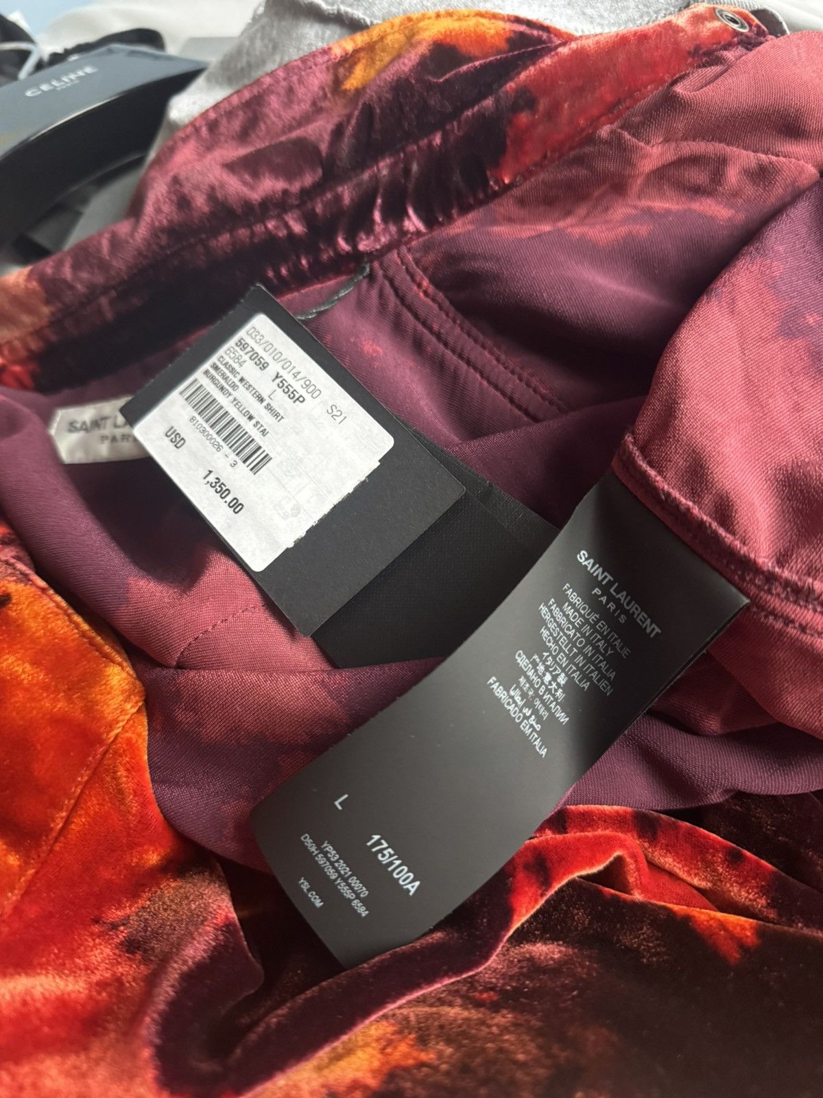 Saint Laurent Paris Saint Laurent Tie Dye Western Shirt Size US L / EU 52-54 / 3 - 6 Thumbnail