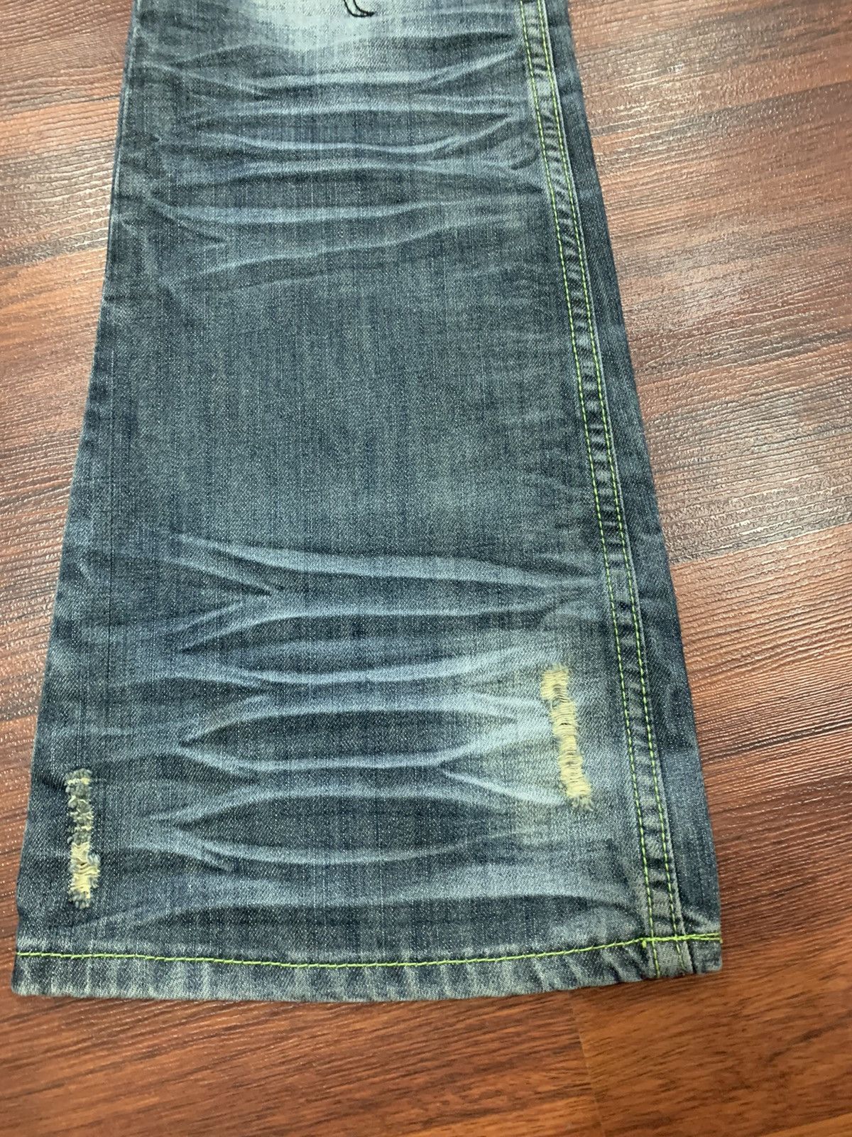 If Six Was Nine Ba Dao Embroidered Flared Jeans Pants ( unisex ) Size US 29 - 12 Thumbnail