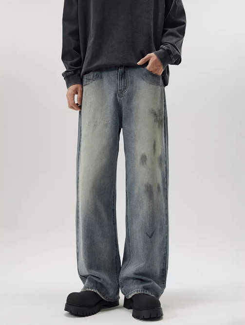 Japanese Brand × Jean American retro hip-hop graffiti dirtyfit jeans Size US 32 / EU 48 - 2 Thumbnail
