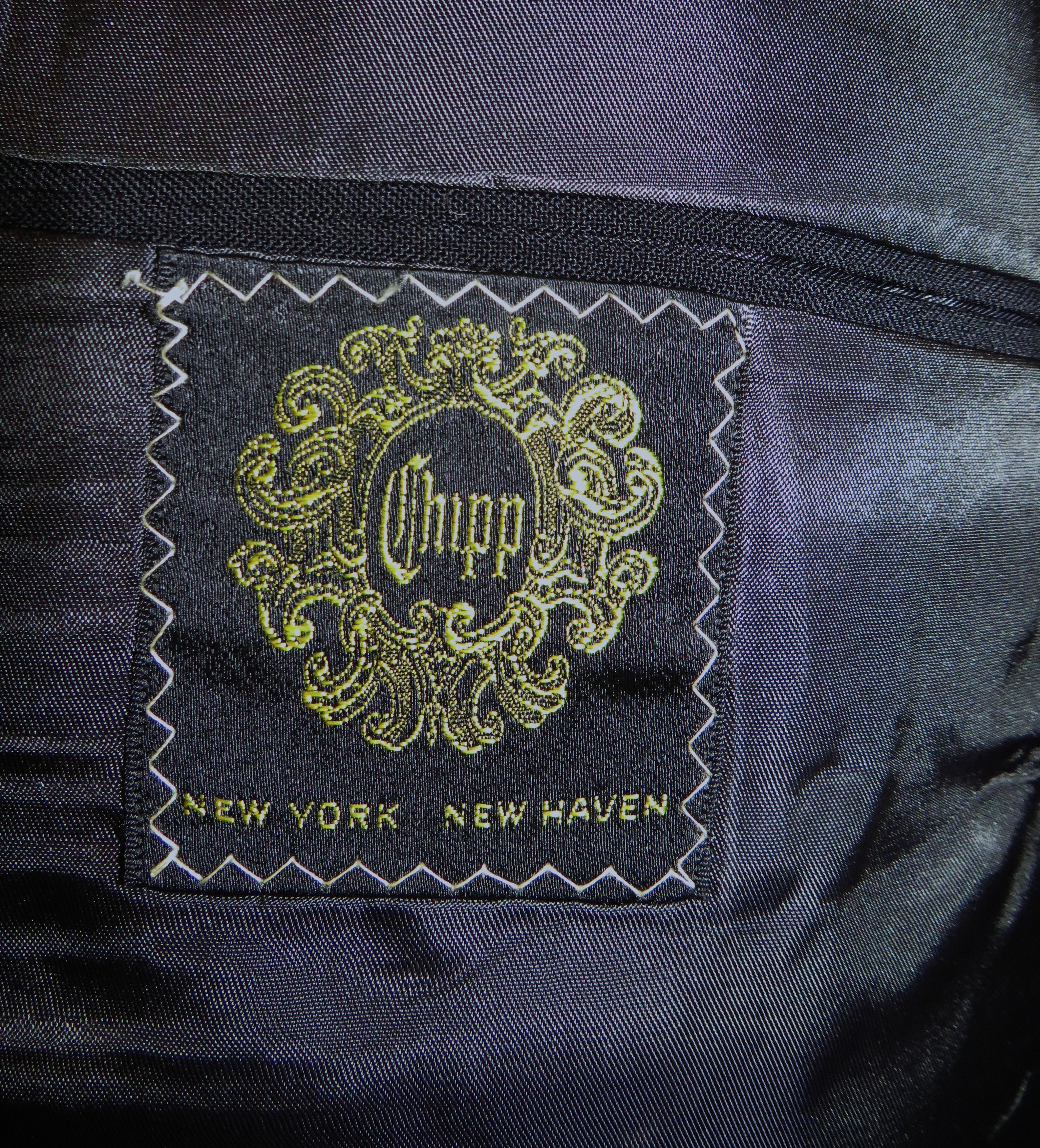 Other Chipp New Haven Black Barathea Vintage Dinner Jacket 43R Size 44R - 12 Thumbnail