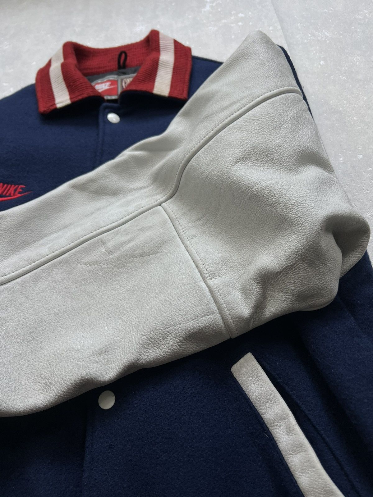 Nike 00's NIKE SOX EXTREMLY RARE VARSITY HEAVE BOMBER JACKET Size US L / EU 52-54 / 3 - 11 Thumbnail