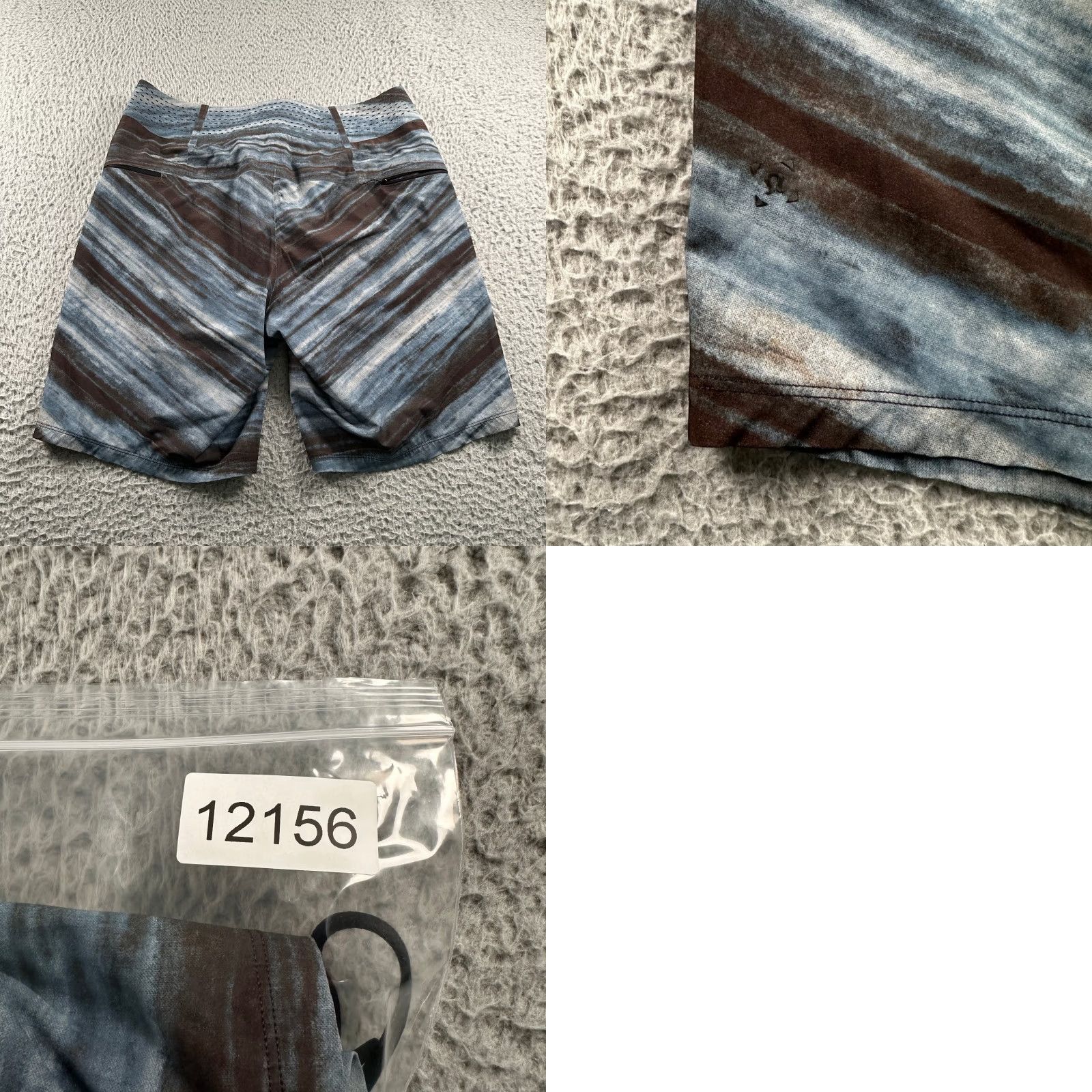 Lululemon Lululemon Men's Current State Board Shorts Size 31 Striped Swim Trunks Size US 31 - 8 Thumbnail