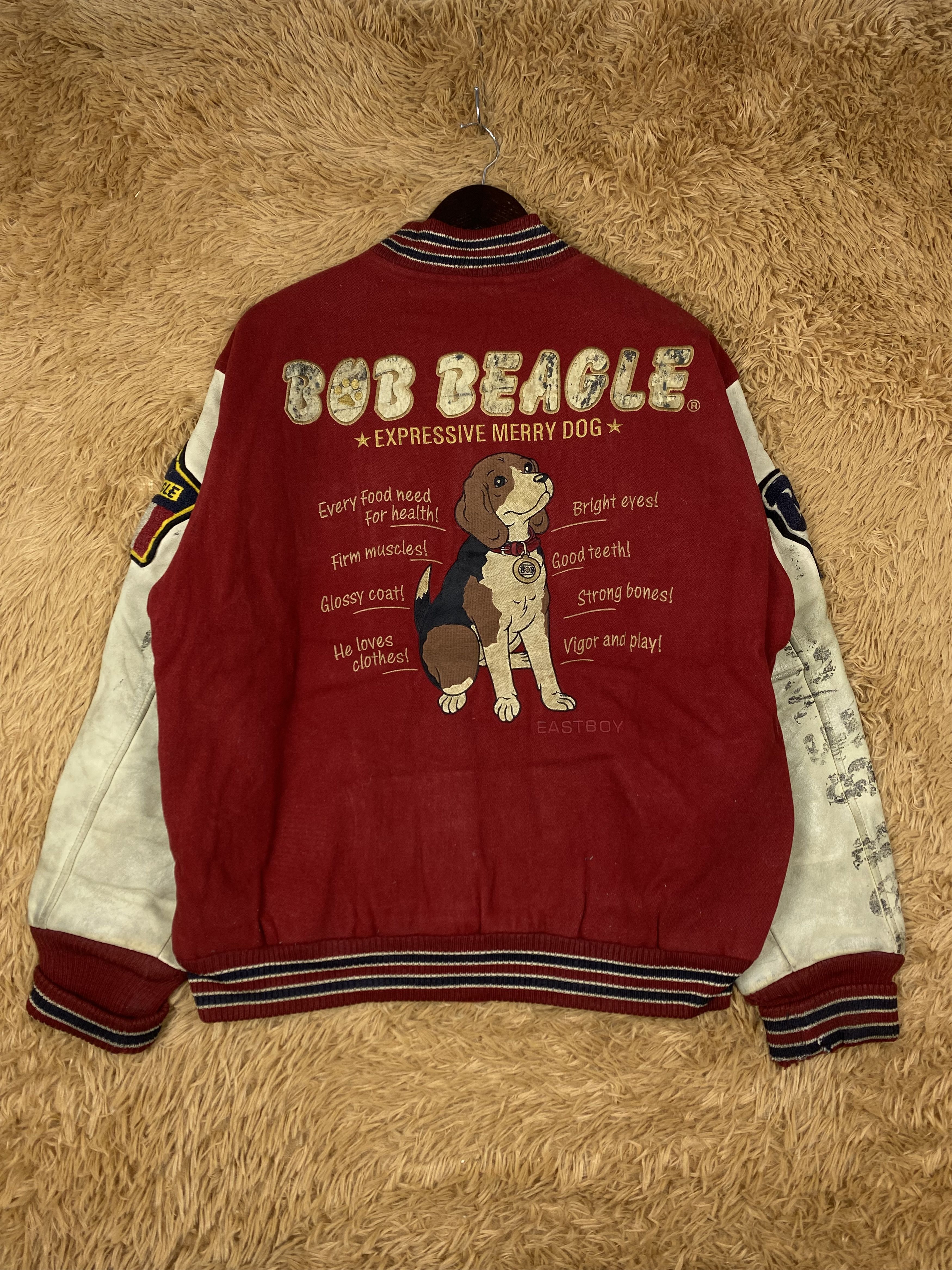 MLB Vintage Bob Beagle Leather Sleeve Varsity Jacket DJ0403 Size US M / EU 48-50 / 2 - 6 Thumbnail
