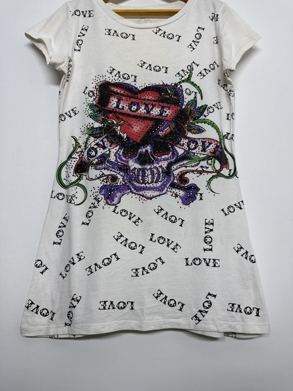 Ed Hardy Ed Hardy By Christian Audigier T-Shirt Y2K All Over Printed Size L / US 10 / IT 46 - 7 Thumbnail