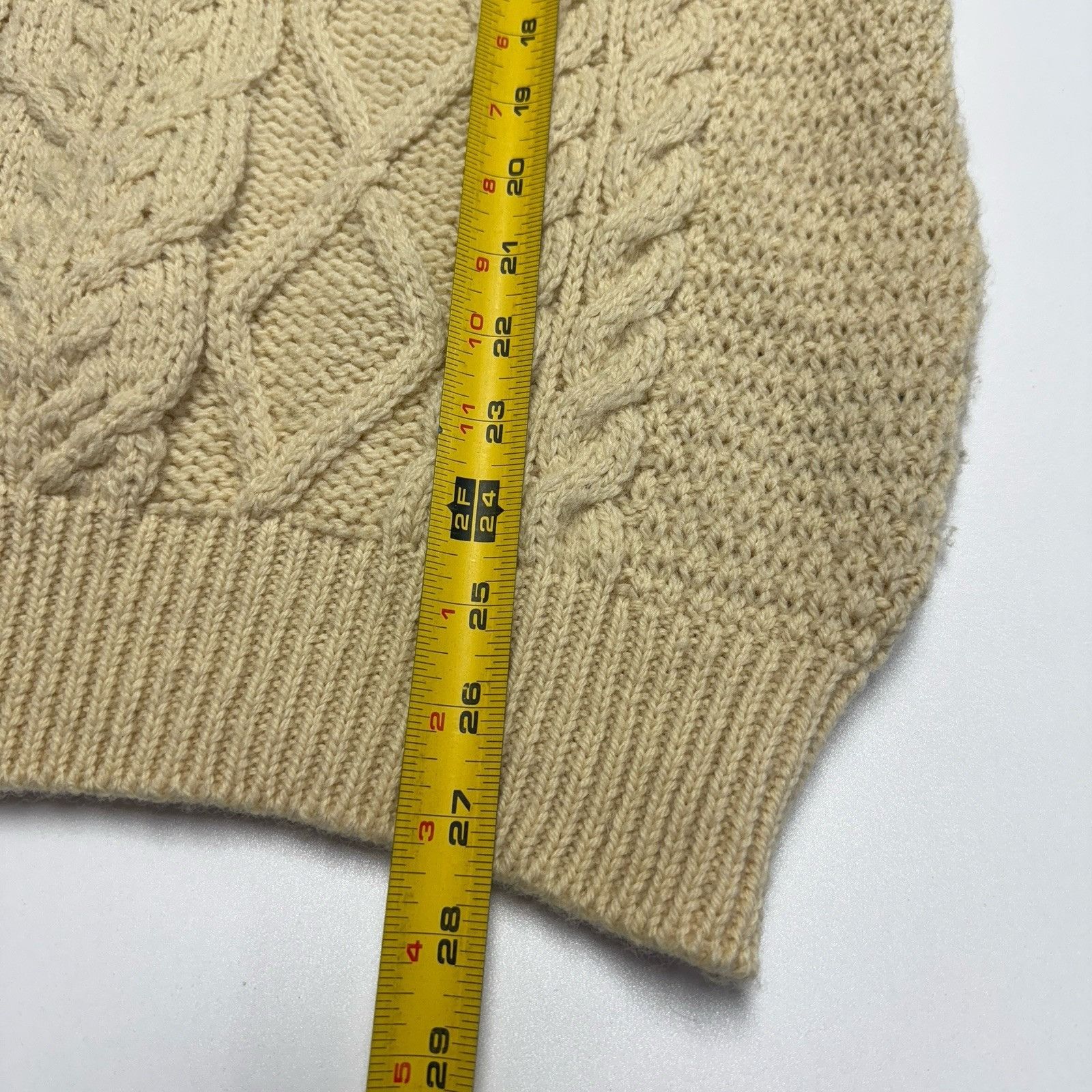 Vintage Moffat Woolens Irish Fisherman Cable Knit Sweater L Cream Size US L / EU 52-54 / 3 - 12 Thumbnail