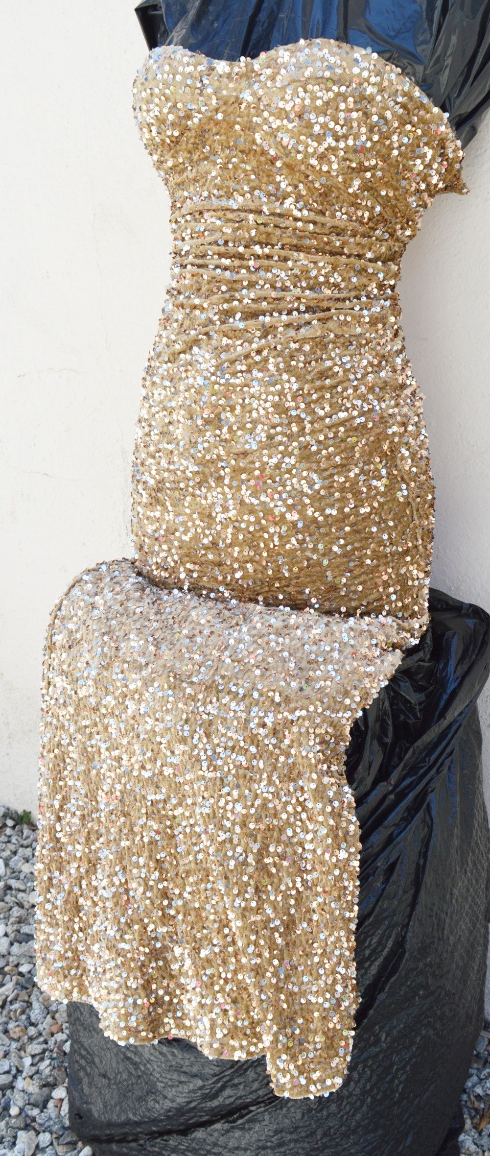 Other LONG MAXI DRESS SEQUIN / GLITTER STRAPLESS STRETCH LINED Size XS / US 0-2 / IT 36-38 - 8 Thumbnail