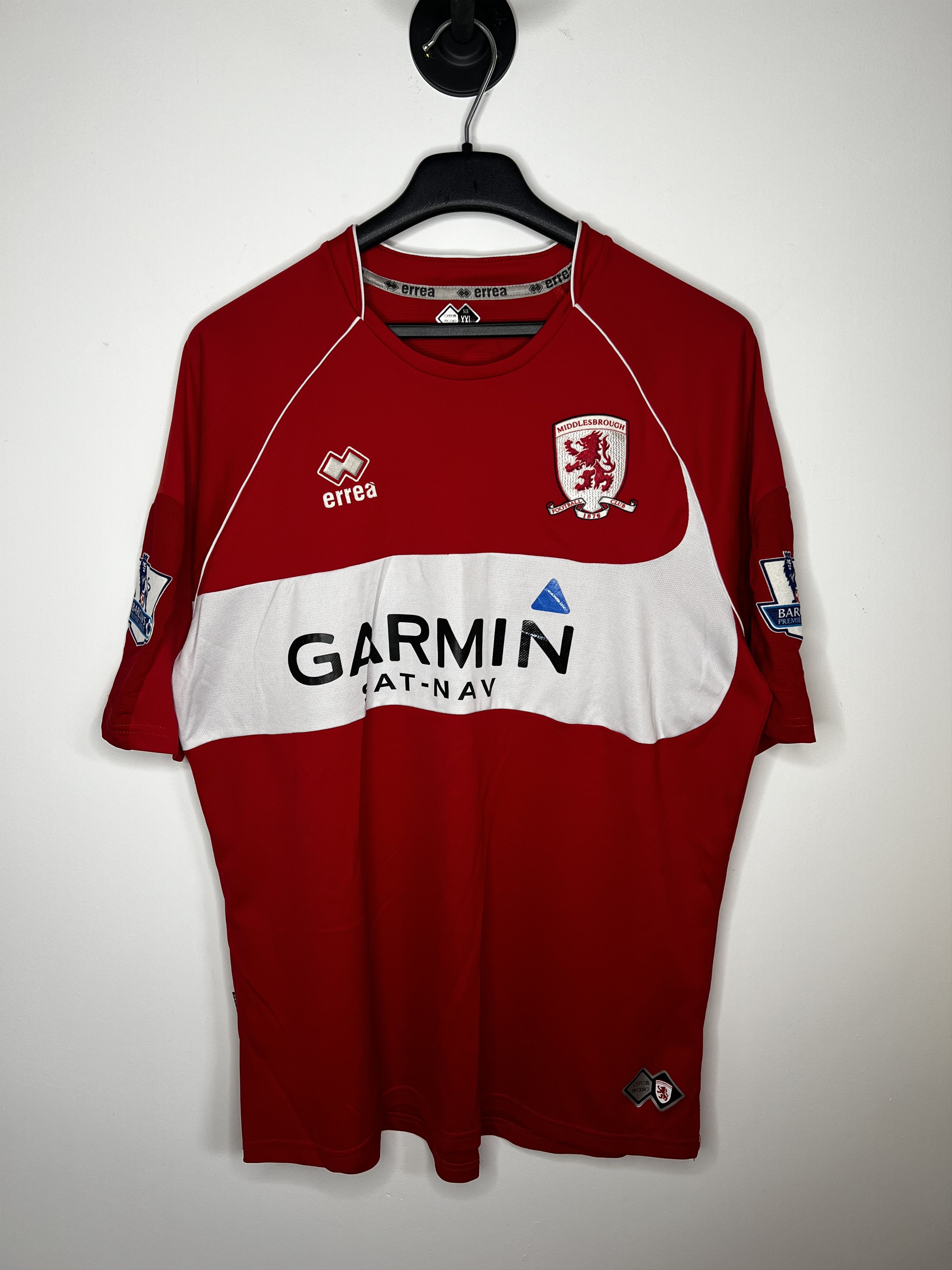 Errea MIDDLESBROUGH 2008 HOME MATCH ISSUE FOOTBALL SHIRT SOCCER Size US XXL / EU 58 / 5 - 2 Thumbnail