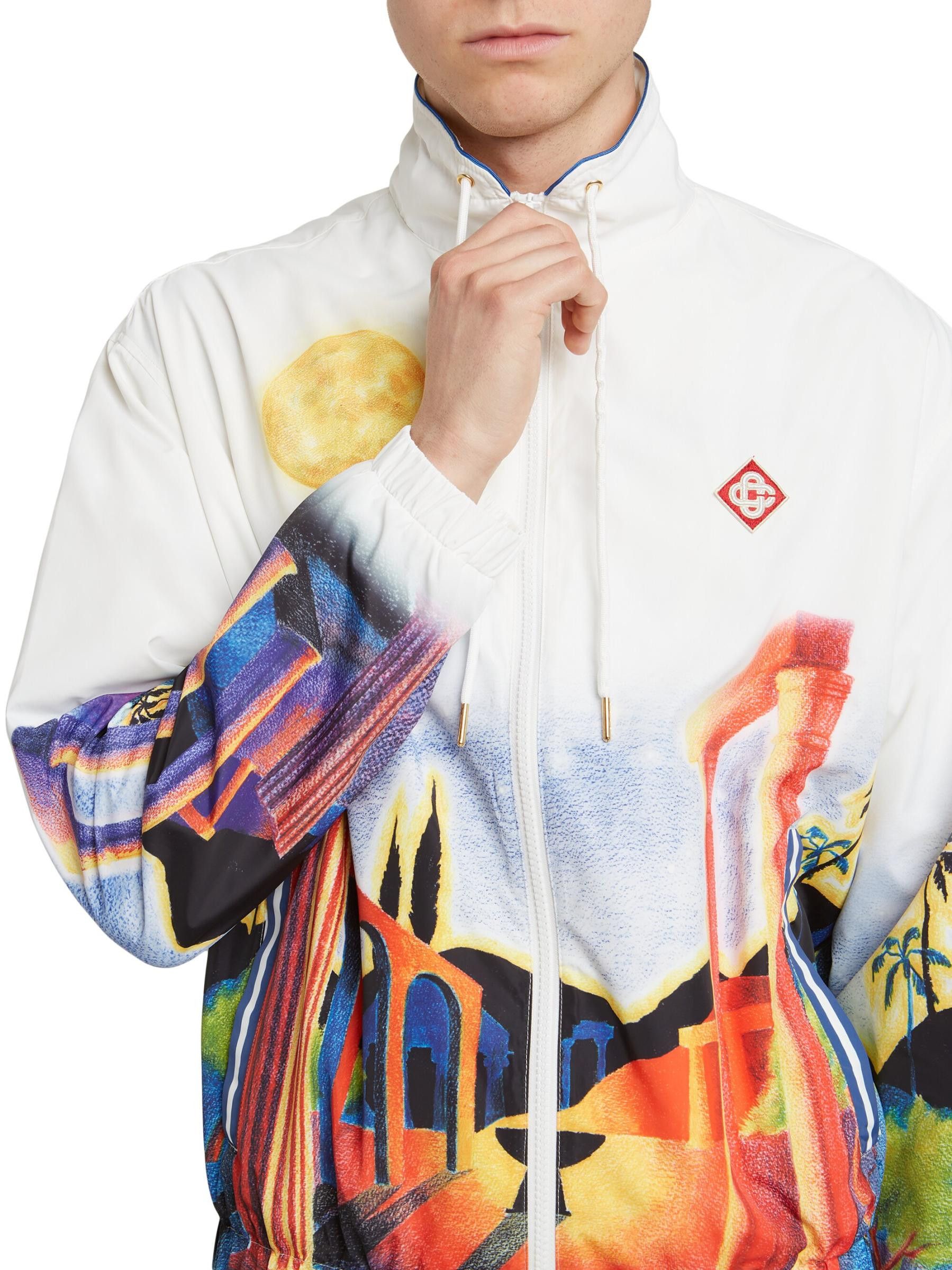 Casablanca os11x0725 Printed Windbreaker Jacket in Multicolor Size US XL / EU 56 / 4 - 5 Thumbnail