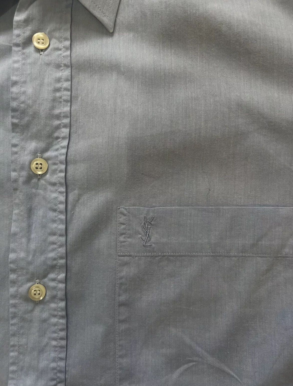 Vintage × Yves Saint Laurent VTG shirt Yves Saint Laurent blue short sleeve Size US M / EU 48-50 / 2 - 4 Thumbnail