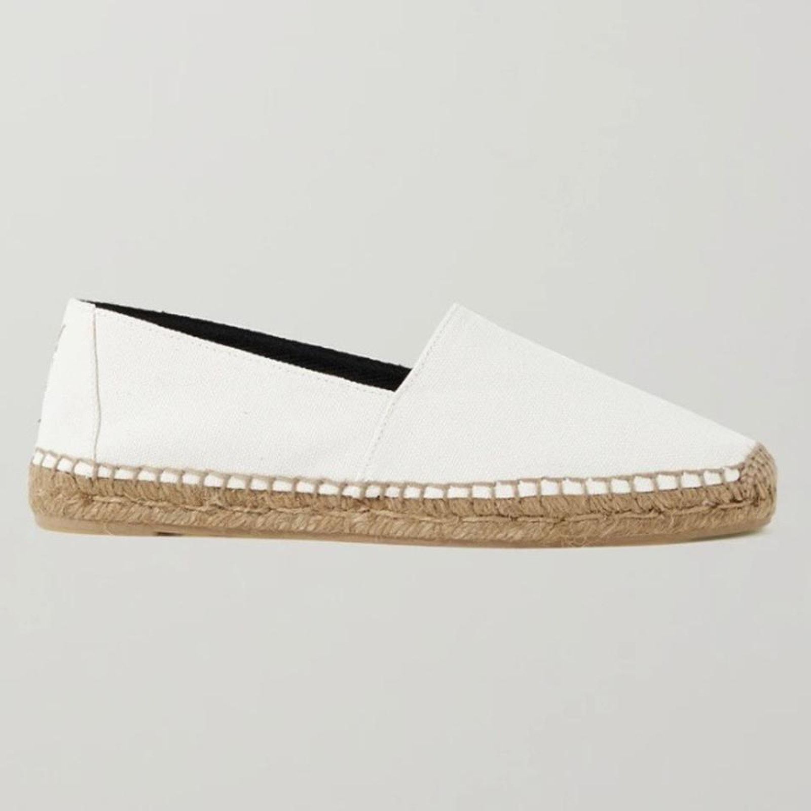 Saint Laurent Paris Perseo YSL logo embroidered canvas espadrilles 39 Size US 9 / IT 39 - 3 Thumbnail