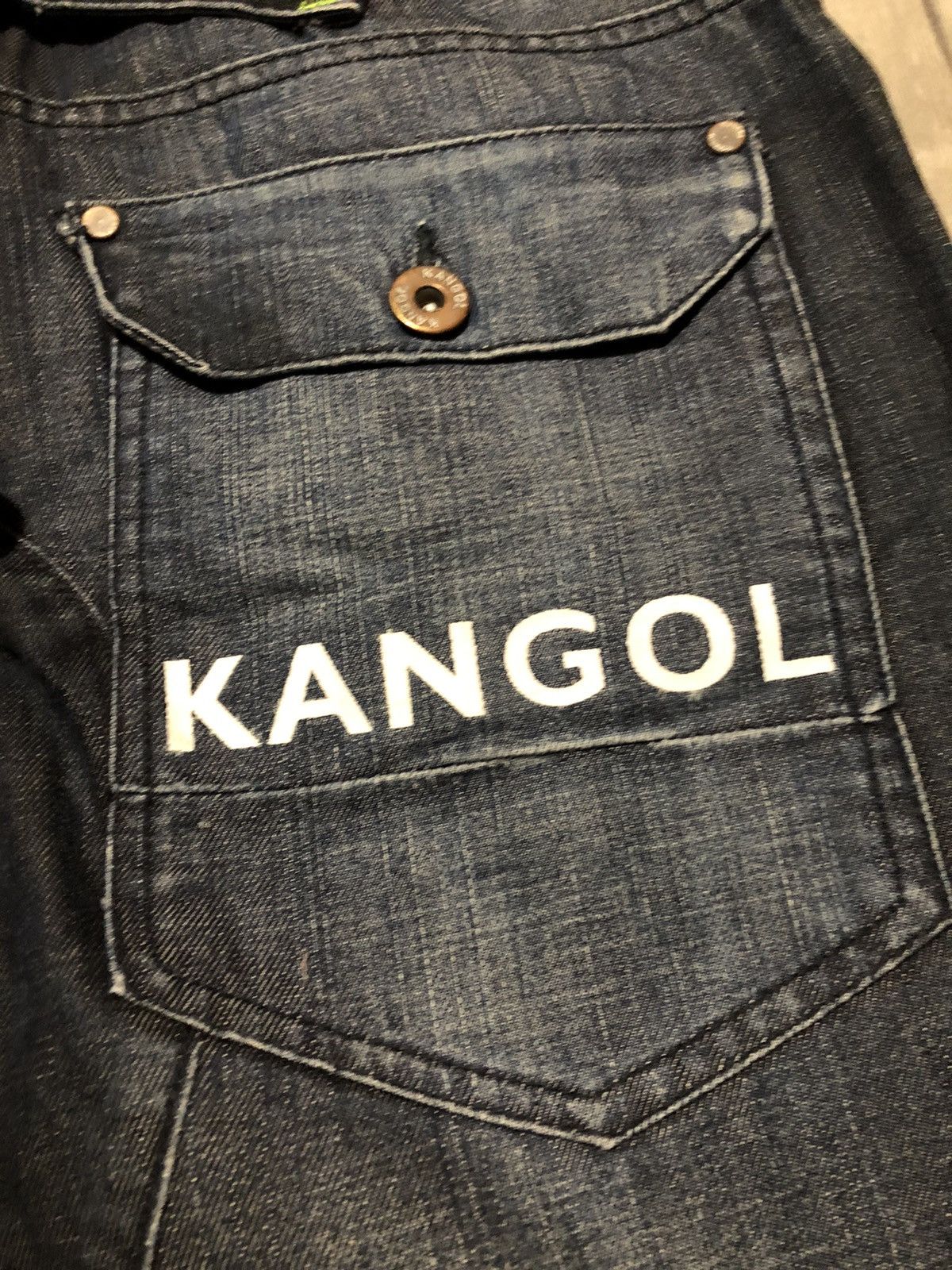Kangol × Vintage Vintage Rare 90s Kangol Jeans Streetwear Y2K Drill Size US 34 / EU 50 - 3 Thumbnail