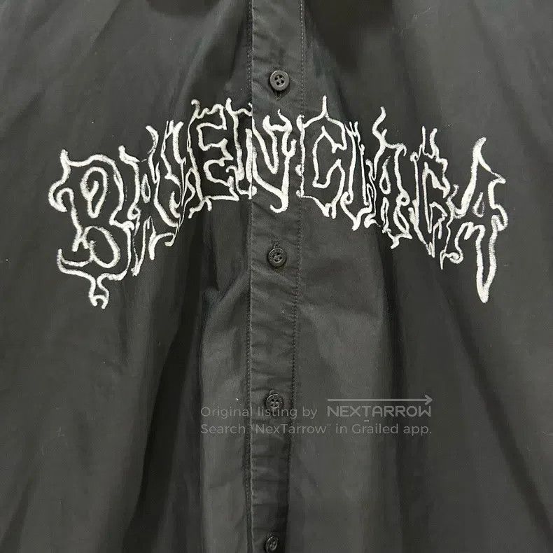 Balenciaga Balenciaga Flame Sanskrit Cotton Long Sleeve Shirt Size US S / EU 44-46 / 1 - 4 Thumbnail