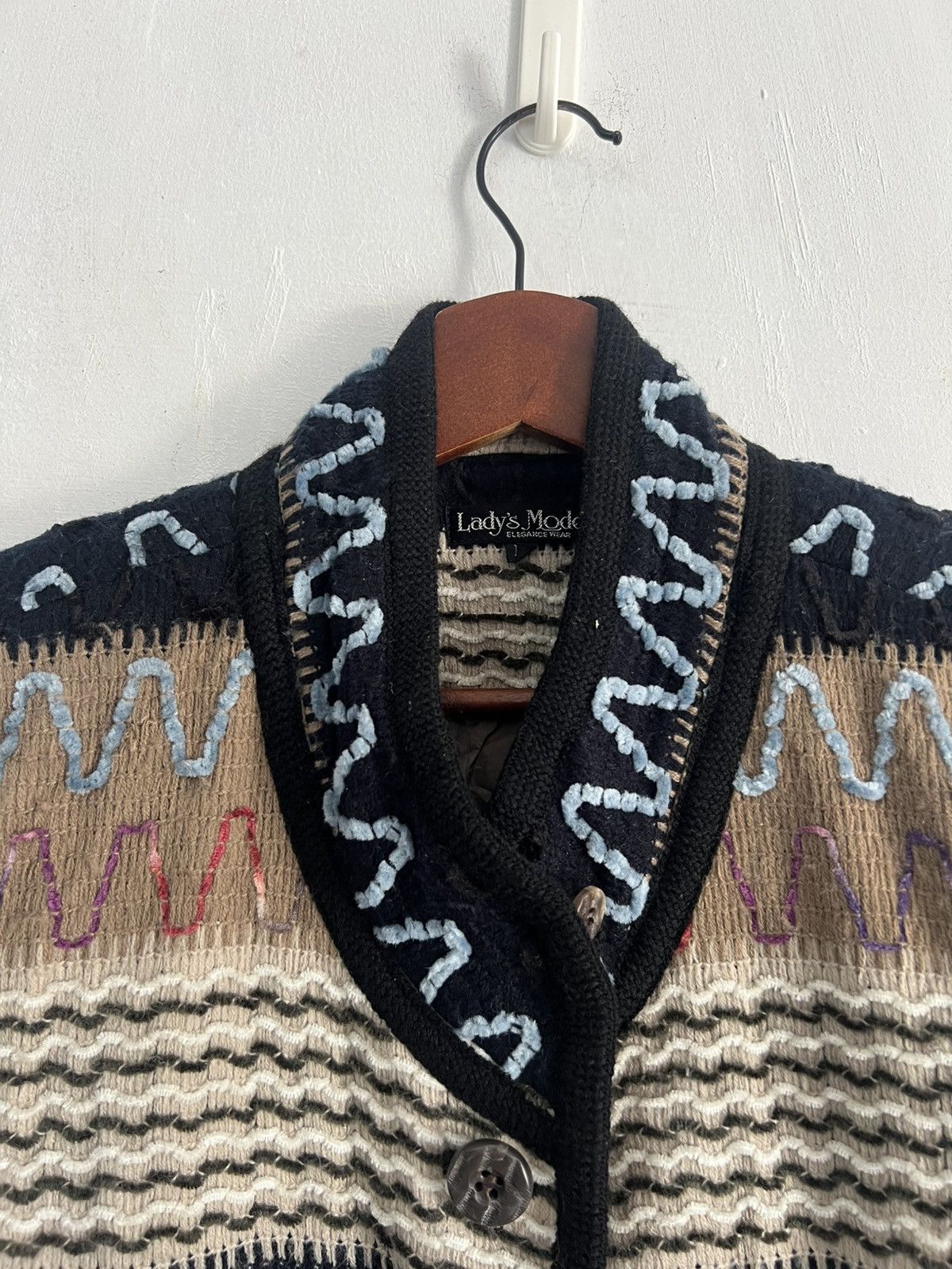 If Six Was Nine Patchwork Sashiko Dyed Button Up Fleece Japan Size US M / EU 48-50 / 2 - 6 Thumbnail