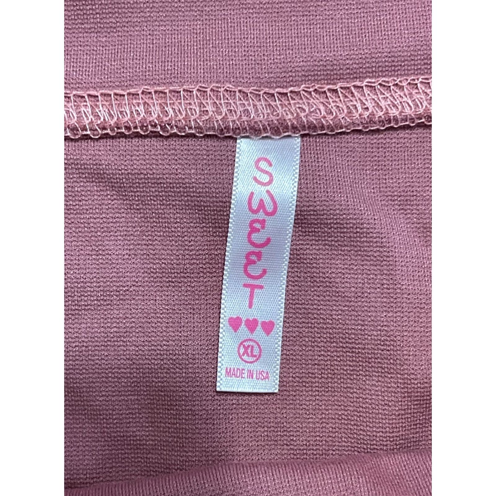 Vintage Sweet Skirt Women's XL Pink Pull On Mini Pencil Straight Cut Skirt Solid Casual Fall Spring Summer Men? Girls? Size 40" / US 18 - 5 Thumbnail