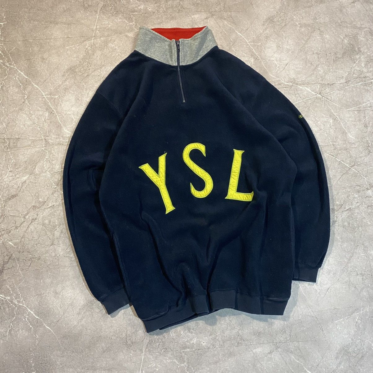 Yves Saint Laurent VINTAGE YVES SAINT LAURENT FLEECE JACKET BIG LOGO 00S Size US XL / EU 56 / 4 - 1 Thumbnail
