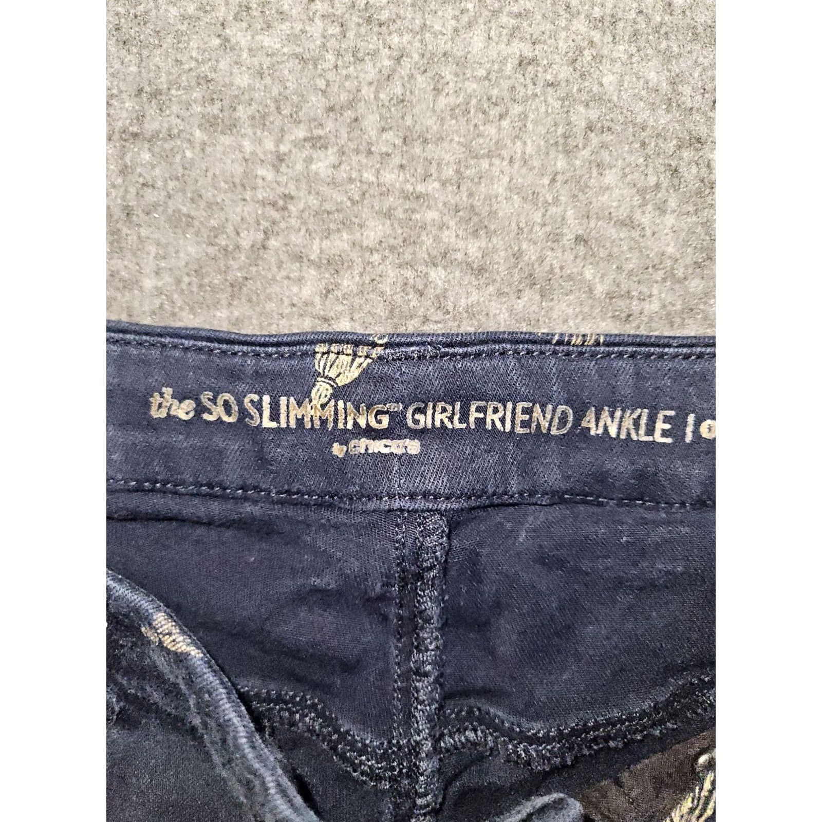 Vintage VINTAGE Chico's So Slimming Girlfriend Ankle Jeans Women's 0 Blue Mid Rise AOP Stretch Preppy Denim Jeans City School Womens Size 25" / US 0 / IT 36 - 2 Thumbnail