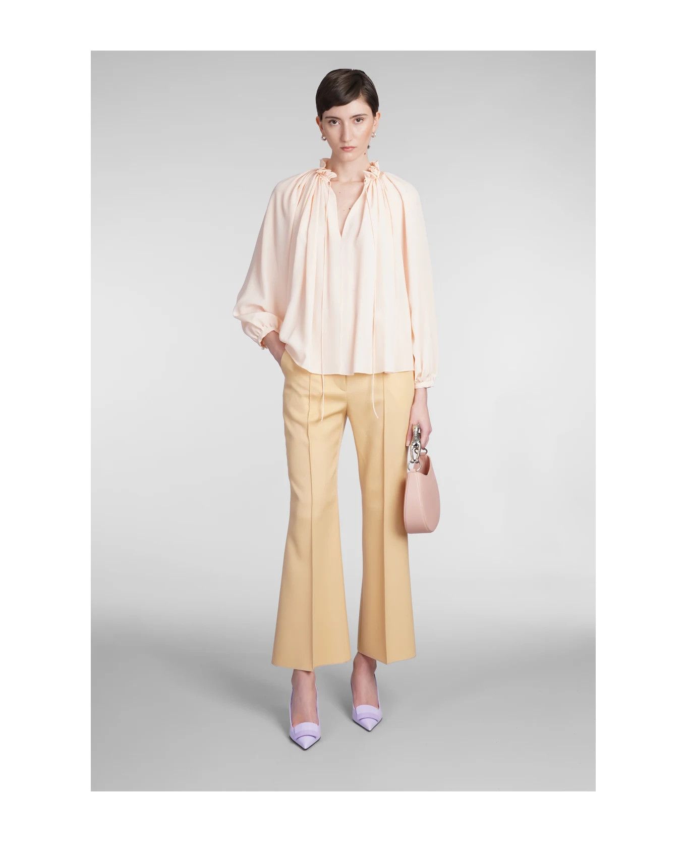 Lanvin o1y0326 Casual Pant in Beige Size 27" / US 4 / IT 40 - 2 Thumbnail