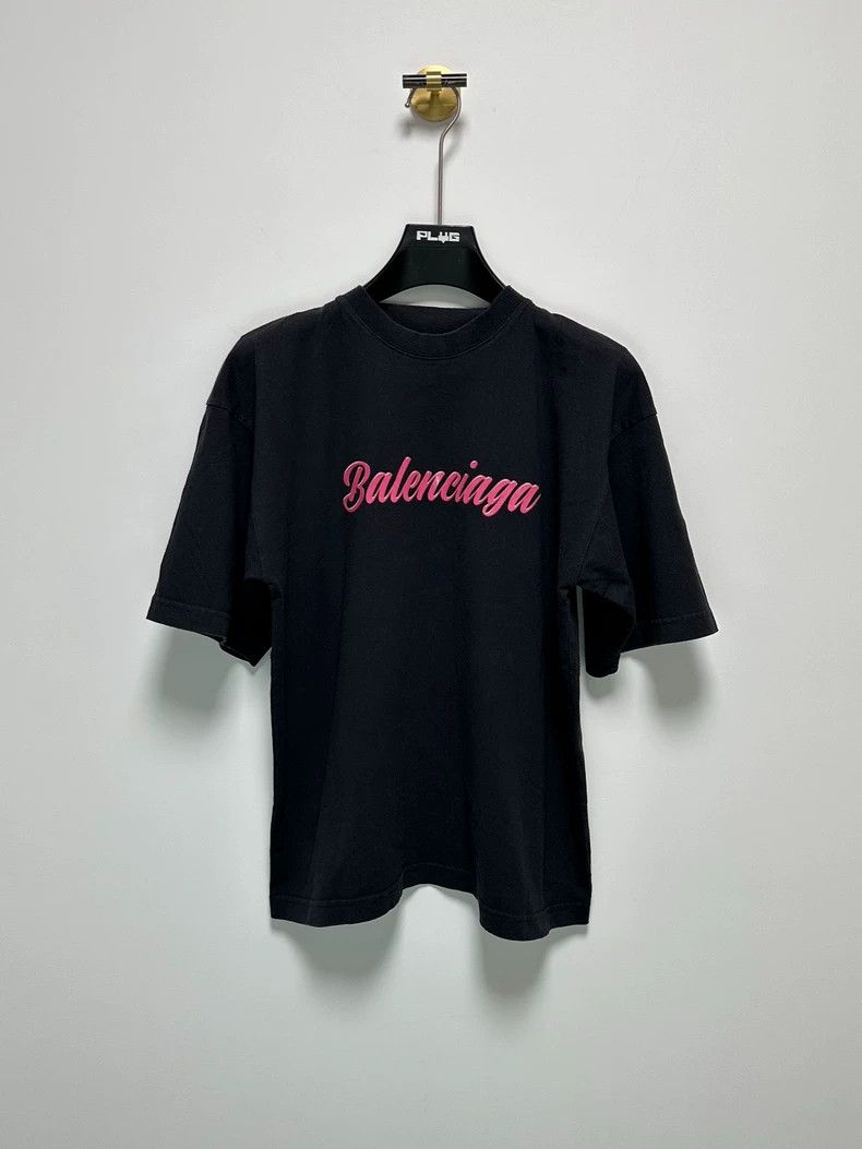 Balenciaga Balenciaga Jelly Logo Short Sleeve Tee - dmc Size US S / EU 44-46 / 1 - 1 Thumbnail