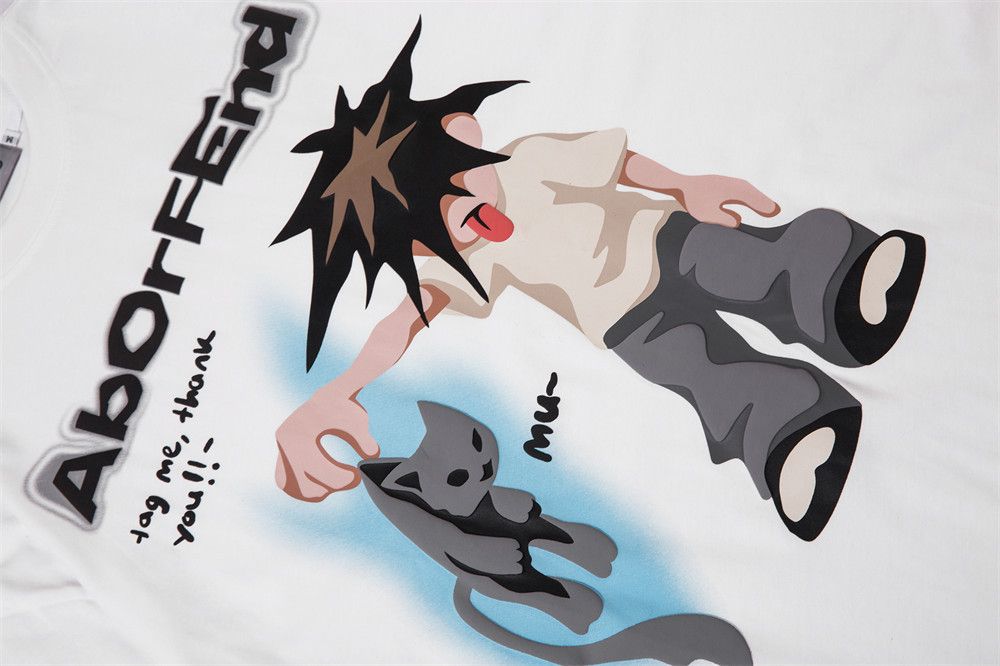 Vintage Men's casual loose American cartoon anime print T-shirt Size US M / EU 48-50 / 2 - 4 Thumbnail