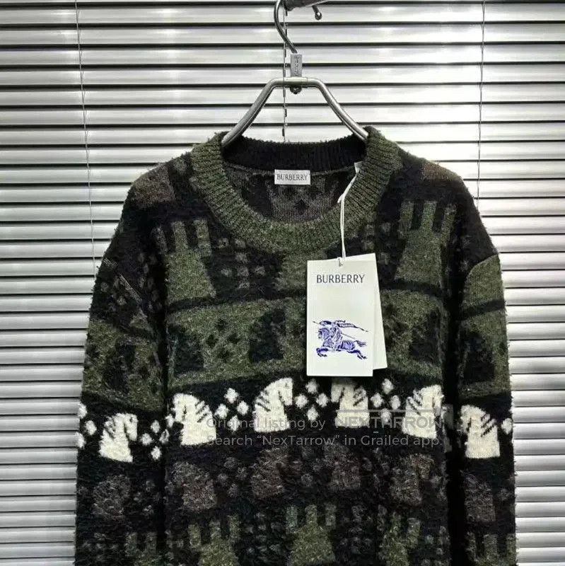 Burberry Burberry Multicolor Wool Knit Sweater for Men. Size US XL / EU 56 / 4 - 5 Thumbnail
