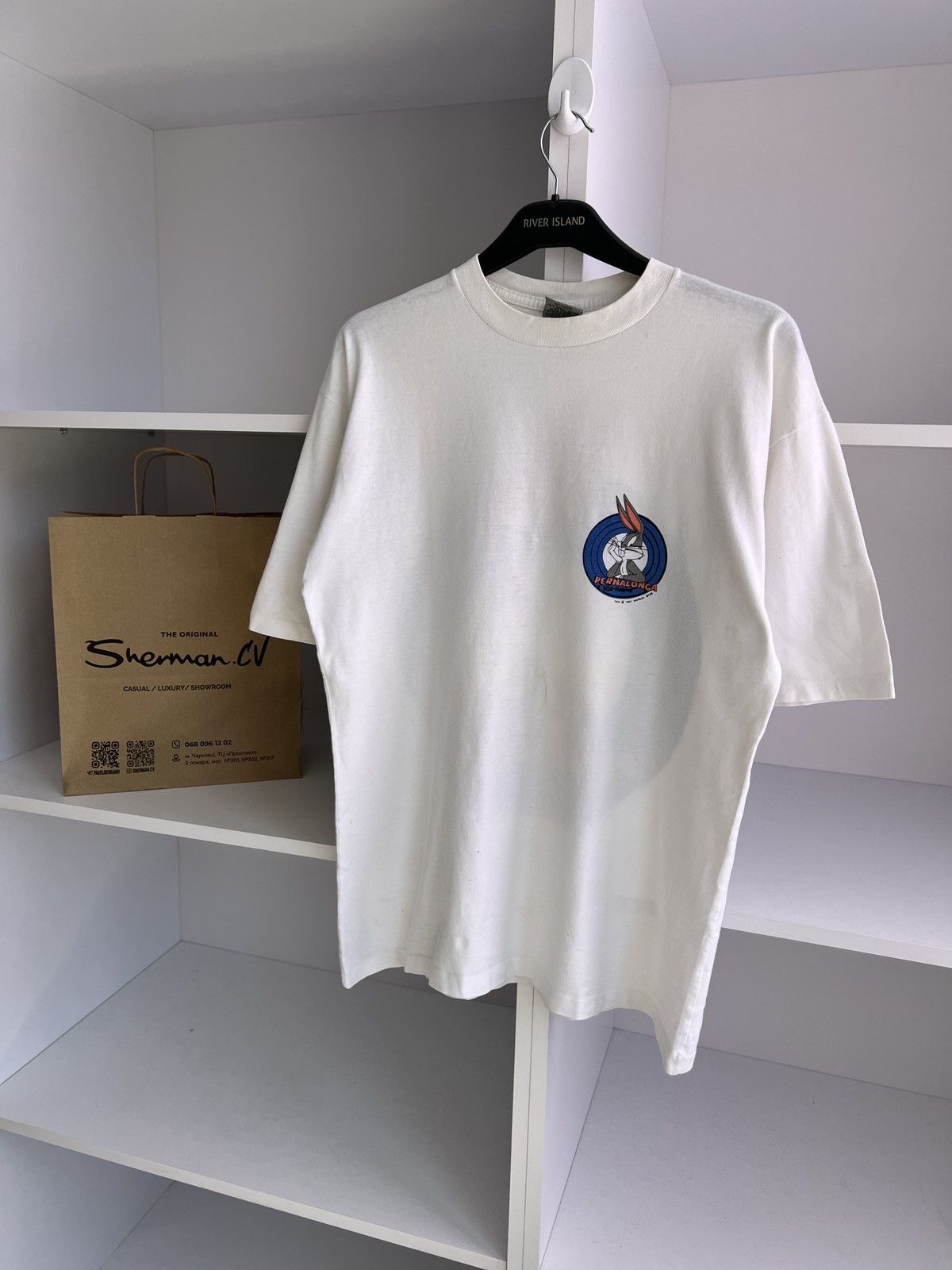 Band Tees × Vintage × Warner Bros Vintage Warner Bros Big logo 1993 Tee Size US M / EU 48-50 / 2 - 3 Thumbnail