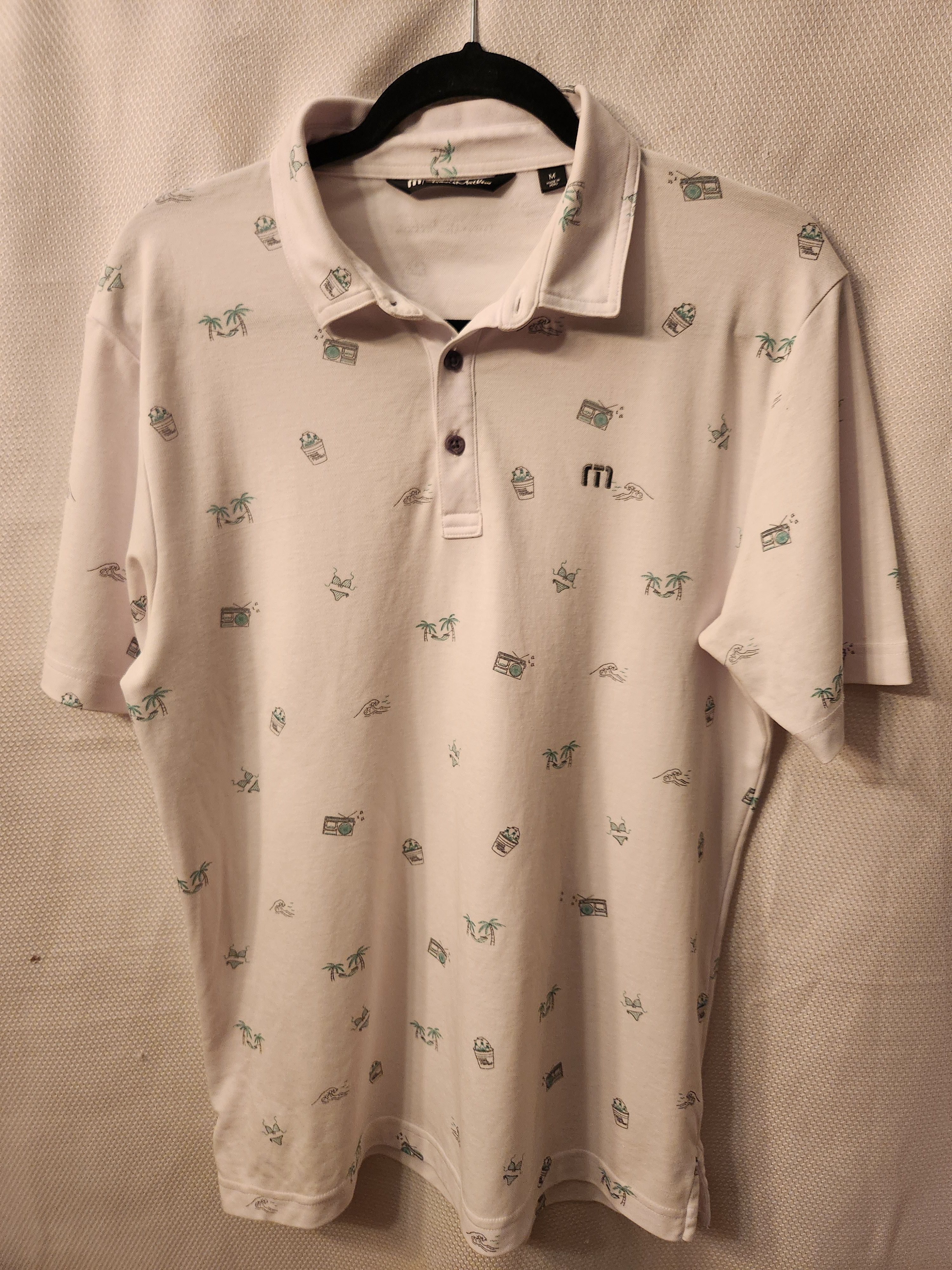 TravisMathew Cotton Blend Short Sleeve Polo Shirt Size US M / EU 48-50 / 2 - 1 Thumbnail