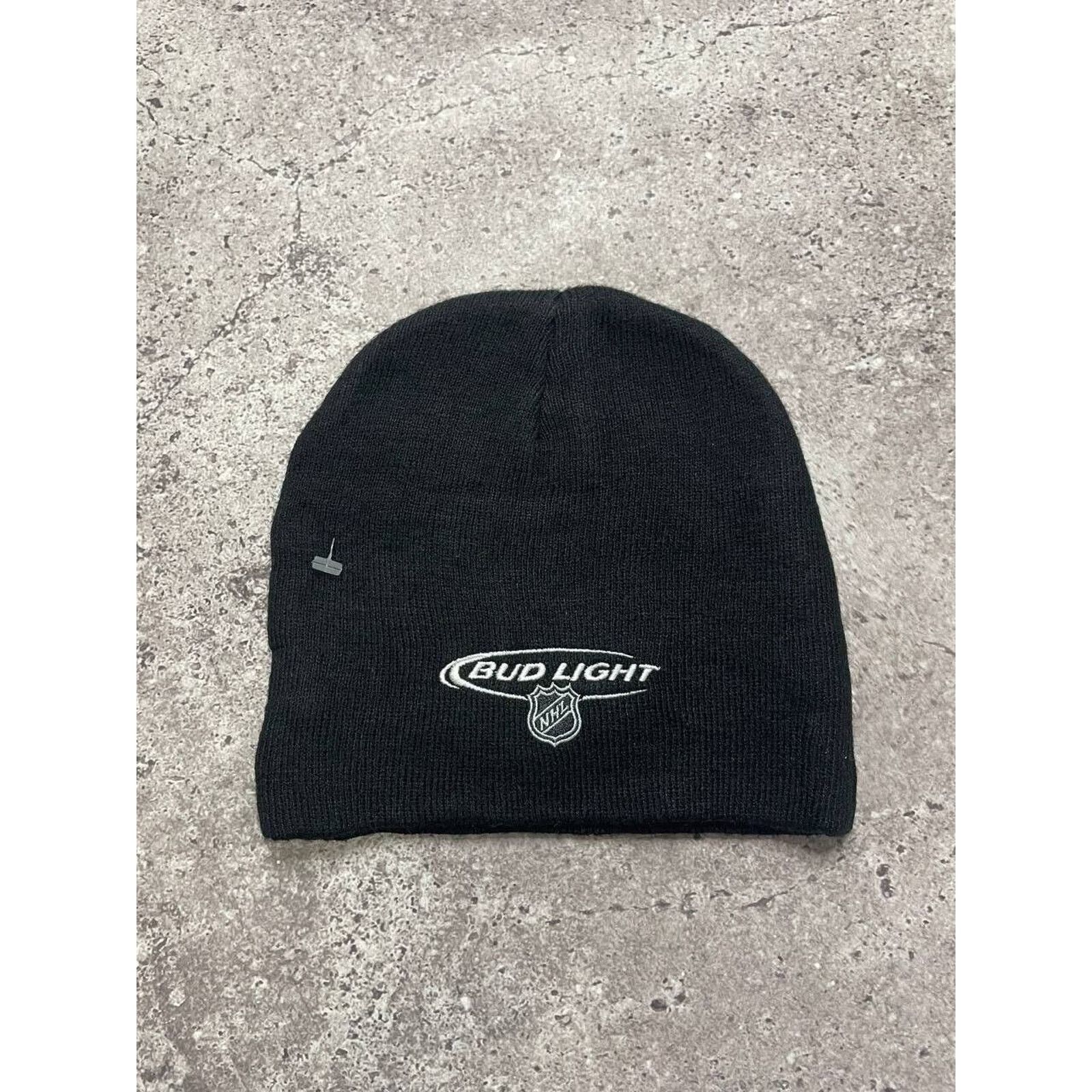 NHL × Vintage Vintage Dallas Stars Bud Light Black NHL Beanie Hat One Size Size ONE SIZE - 1 Thumbnail