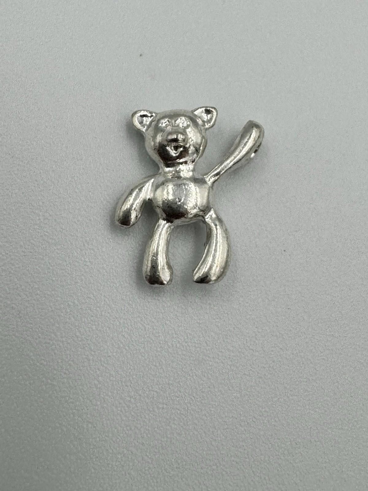 Designer Sterling Silver Teddy Bear Charm Pendant Kids Children .925 Size ONE SIZE - 2 Thumbnail