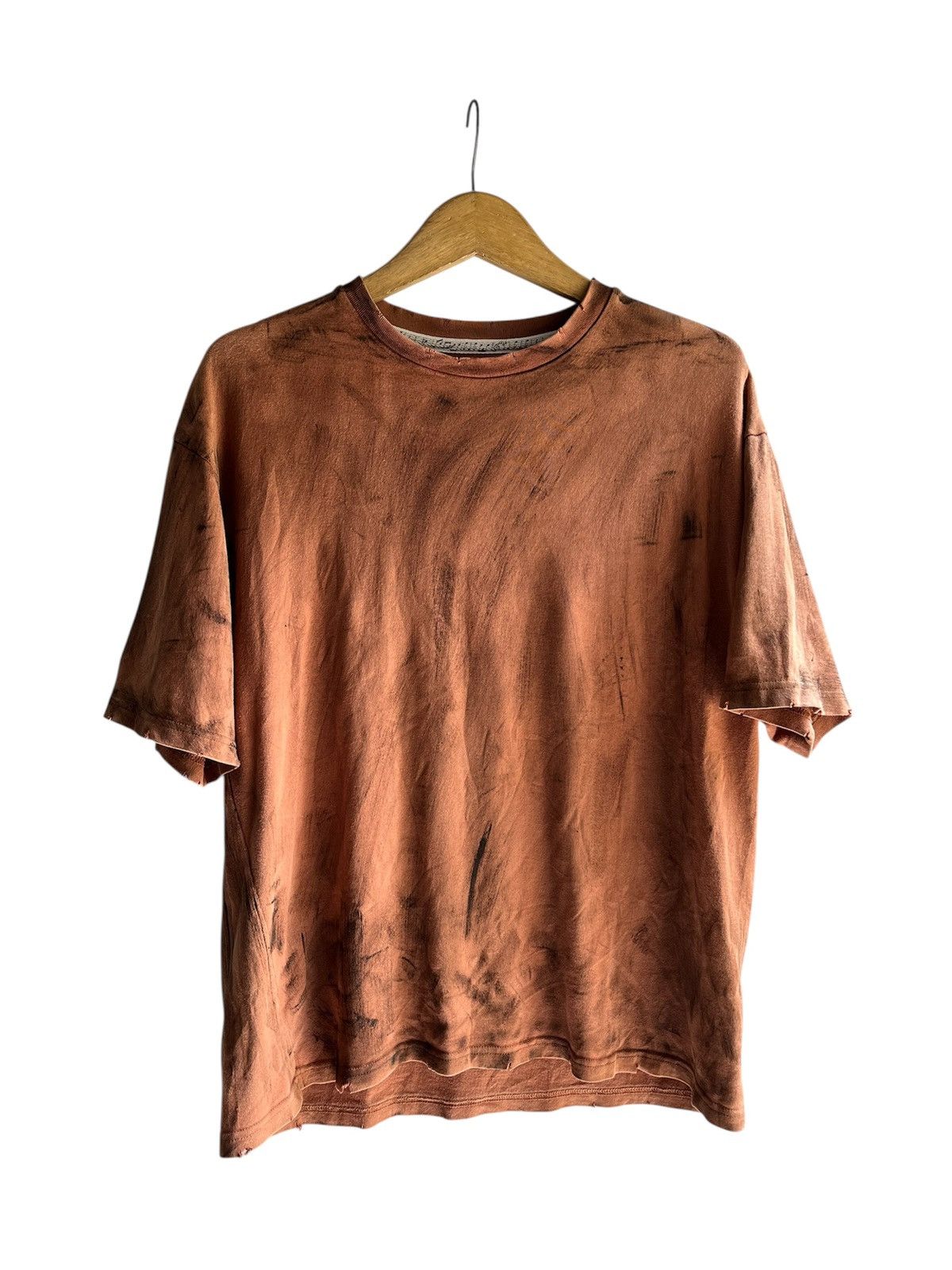 Number (N)ine NUMBER (N)INE acid wash orange distressed tshirt Size US M / EU 48-50 / 2 - 1 Thumbnail