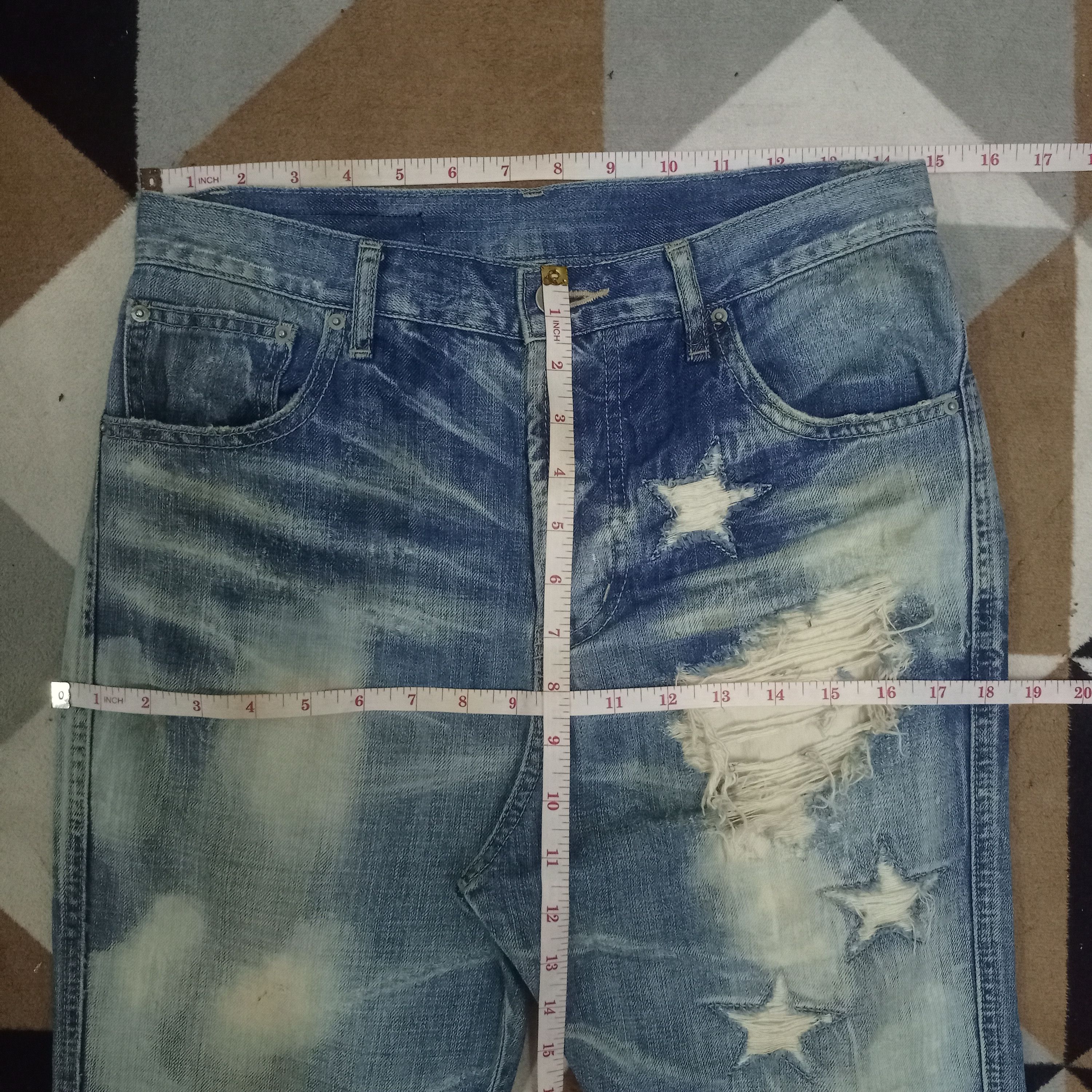 Japanese Brand Vintage Japanese Brand Acid Wash Distressed Style Jeans Size US 29 - 9 Thumbnail