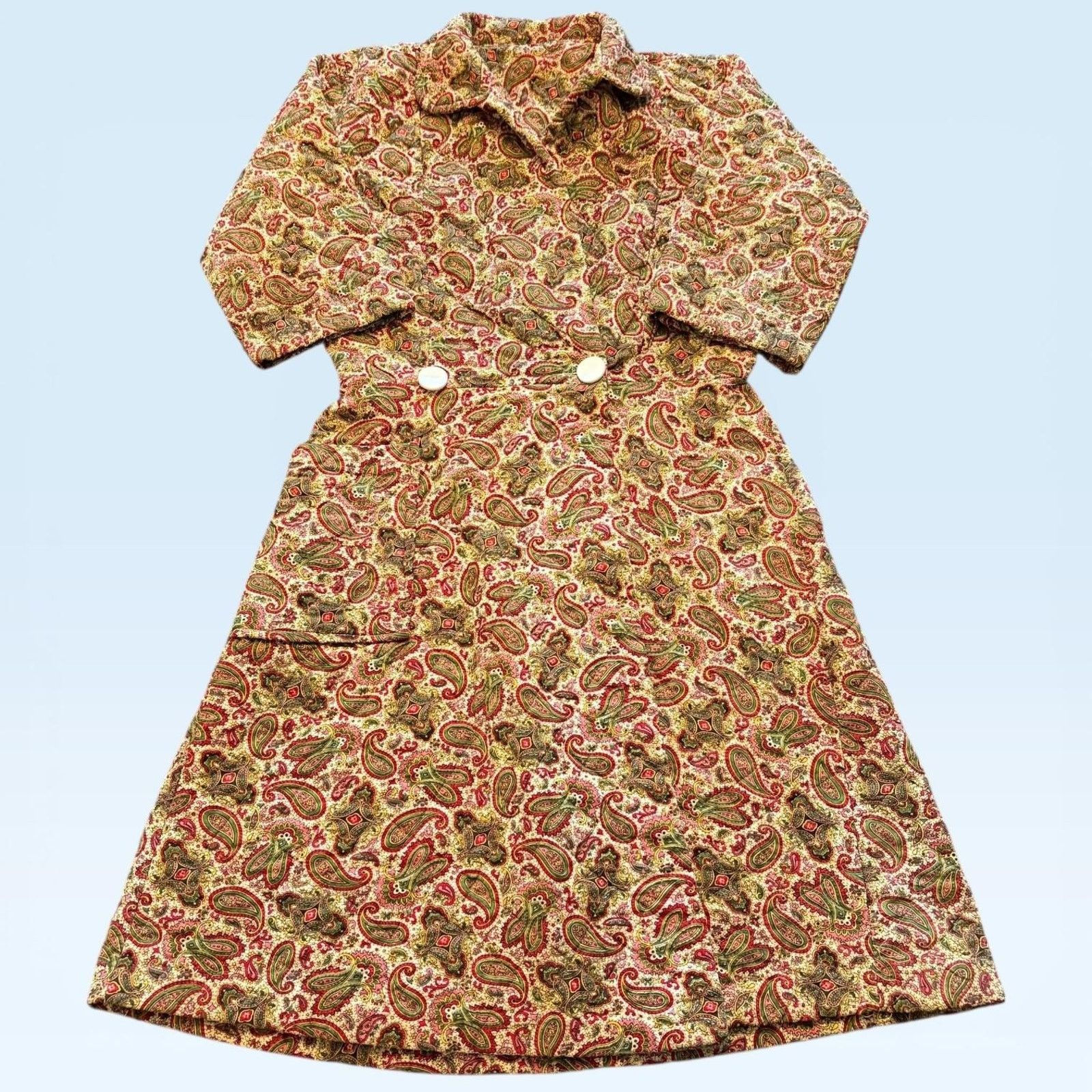 Vintage VTG Stan Herman Herbcraft M Button Up Quilted House Coat Size S / US 4 / IT 40 - 1 Thumbnail